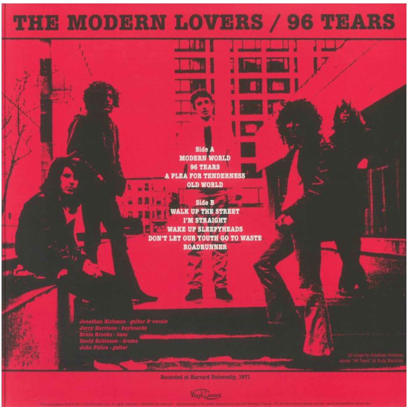 JONATHAN RICHMAN & The Modern Lovers (ジョナサン・リッチマン & ザ・モダーン・ラヴァーズ) - 96 Tears (EU 限定再発「180g」LP/ New) 極初期ライブ!