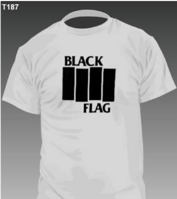 BLACK FLAG (ブラック・フラッグ) - Classic Logo (限定 白Tシャツ「L」サイズ/ New)