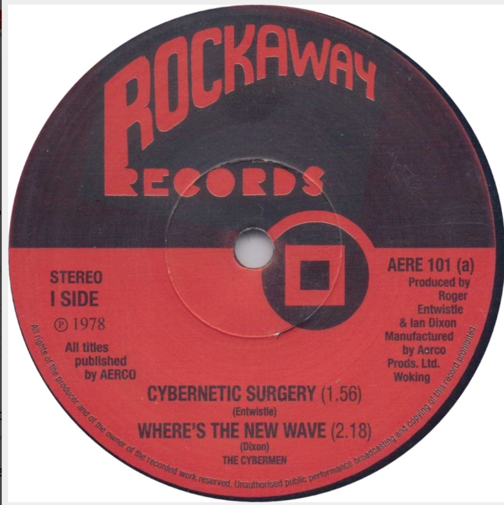 CYBERMEN, THE (ザ・サイバーメン) - The Cybermen E.P (EU 限定リプロ再発 7"「廃盤 New」)