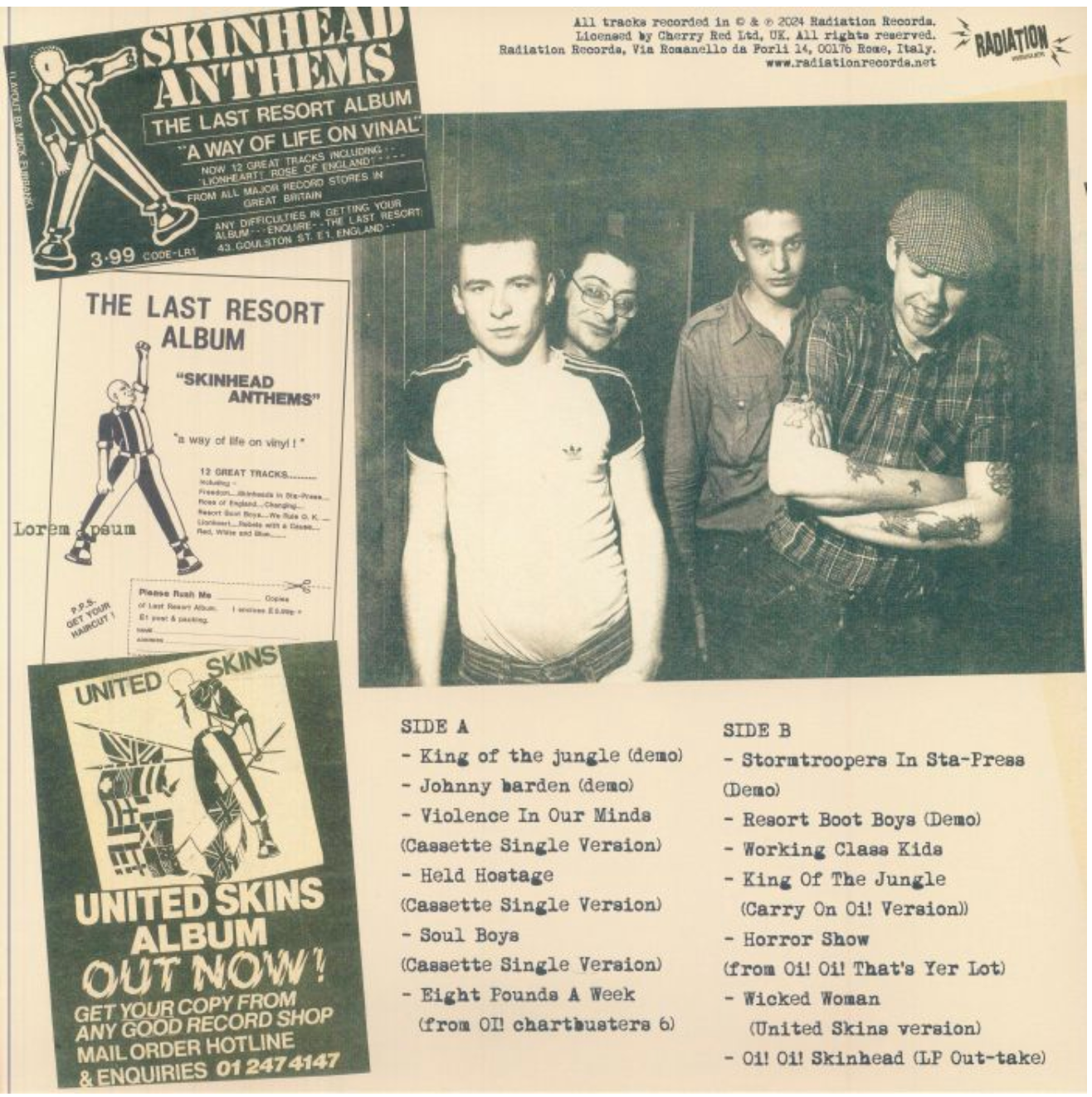 LAST RESORT, THE (ザ・ラスト・リゾート) - Strength Through Roi: Rare Tracks 1981-1984 (Italy 限定プレス「スプラッターヴァイナル」LP/ New) ポスター、ポストカード付き !