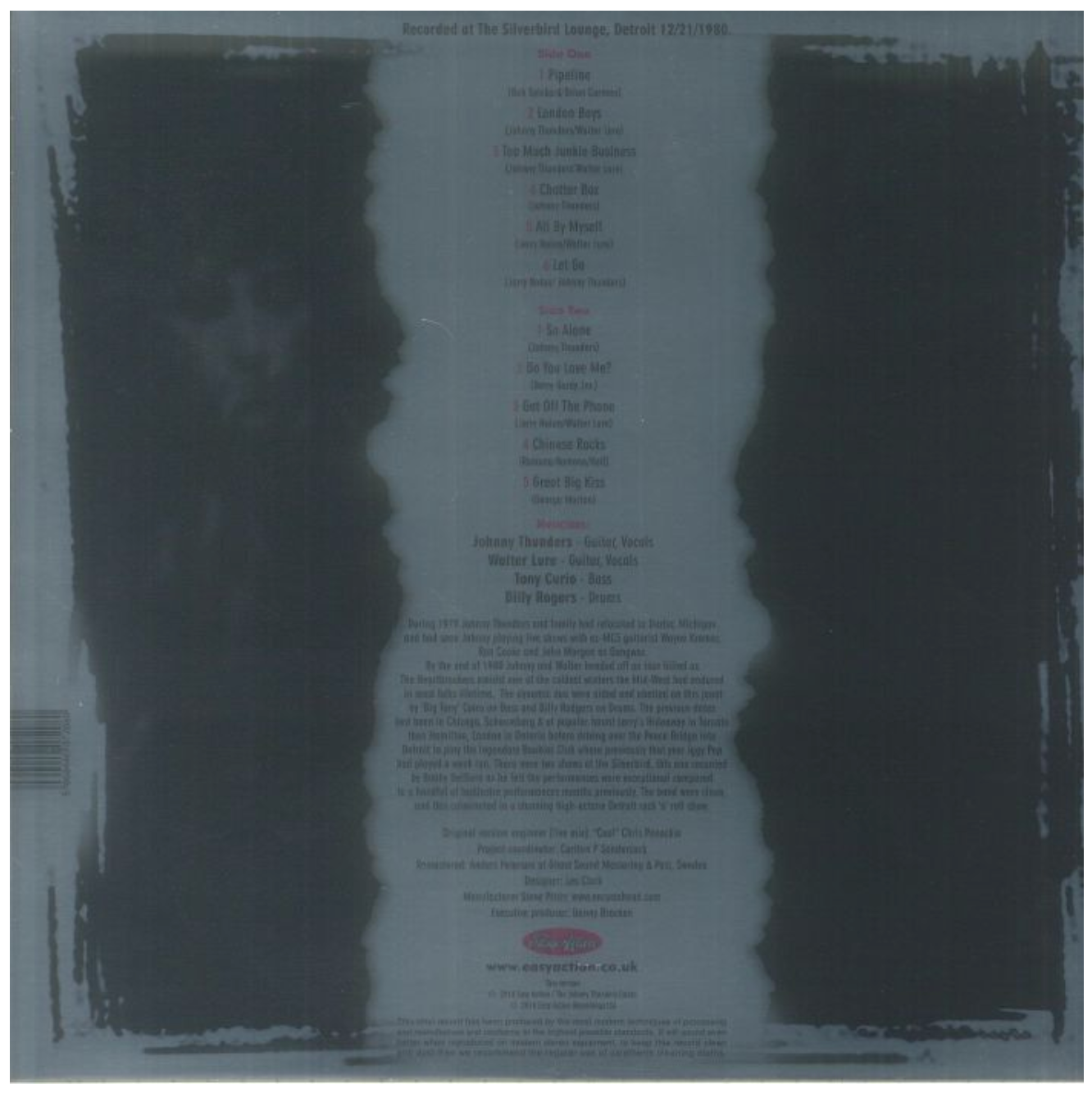 JOHNNY THUNDERS (ジョニー・サンダース ) - Silverbird (UK 正規再発「限定ピンクヴァイナル」LP/ New) '80年デトロイトの「シルバーバードラウンジ」でのライブ !