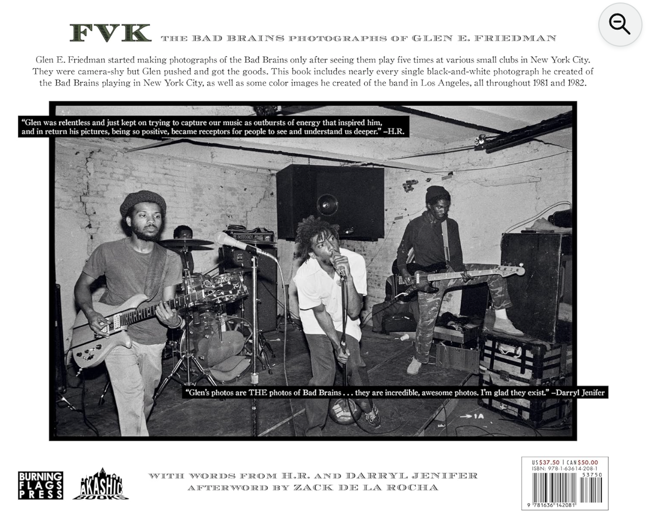 Glen E. Friedman (グレンE.フリードマン) - Fearless Vampire Killers : The Bad Brains Photographs Book (US 「ファーストエディション」ハードカバー写真集/ New) バッド・ブレインズ写真集 !