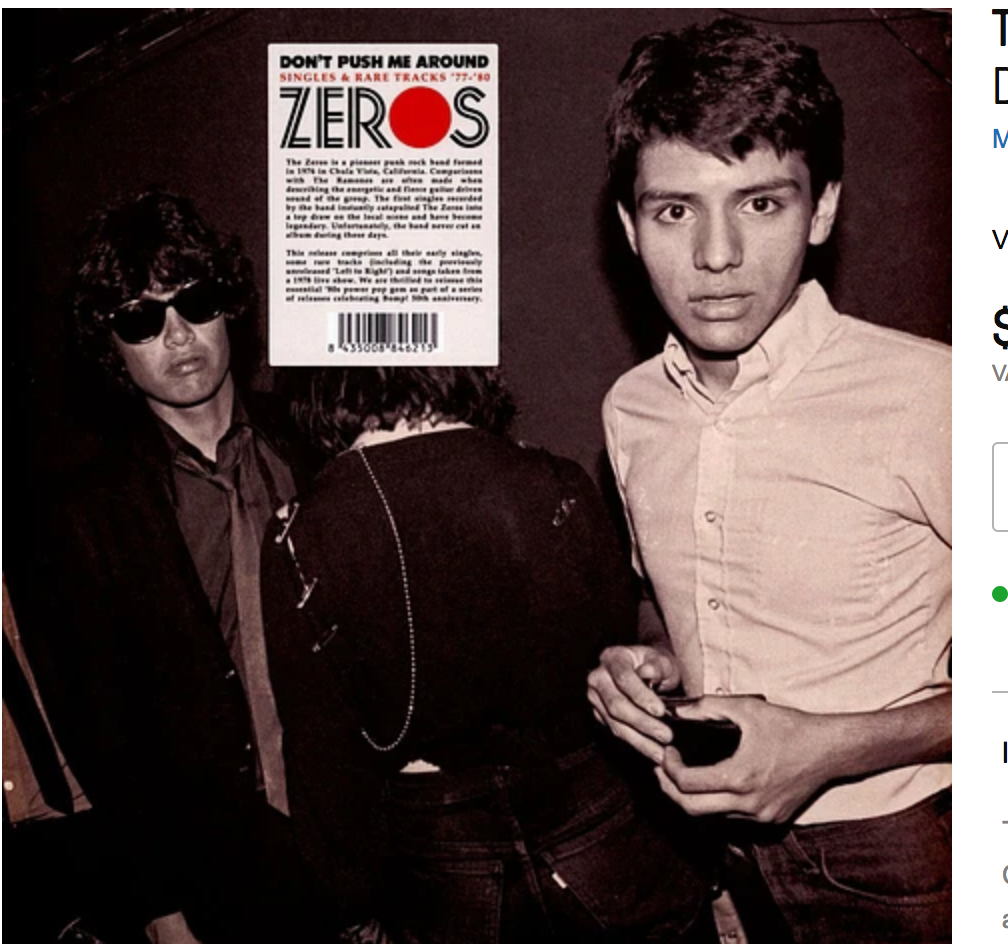 ZEROS, THE (ザ・ゼロス) - Don't Push Me Around : Singles & Rare Tracks '77-'80 (Spain 正規再発 限定プレスLP/ New) Bomp!社「50周年」記念リリース!