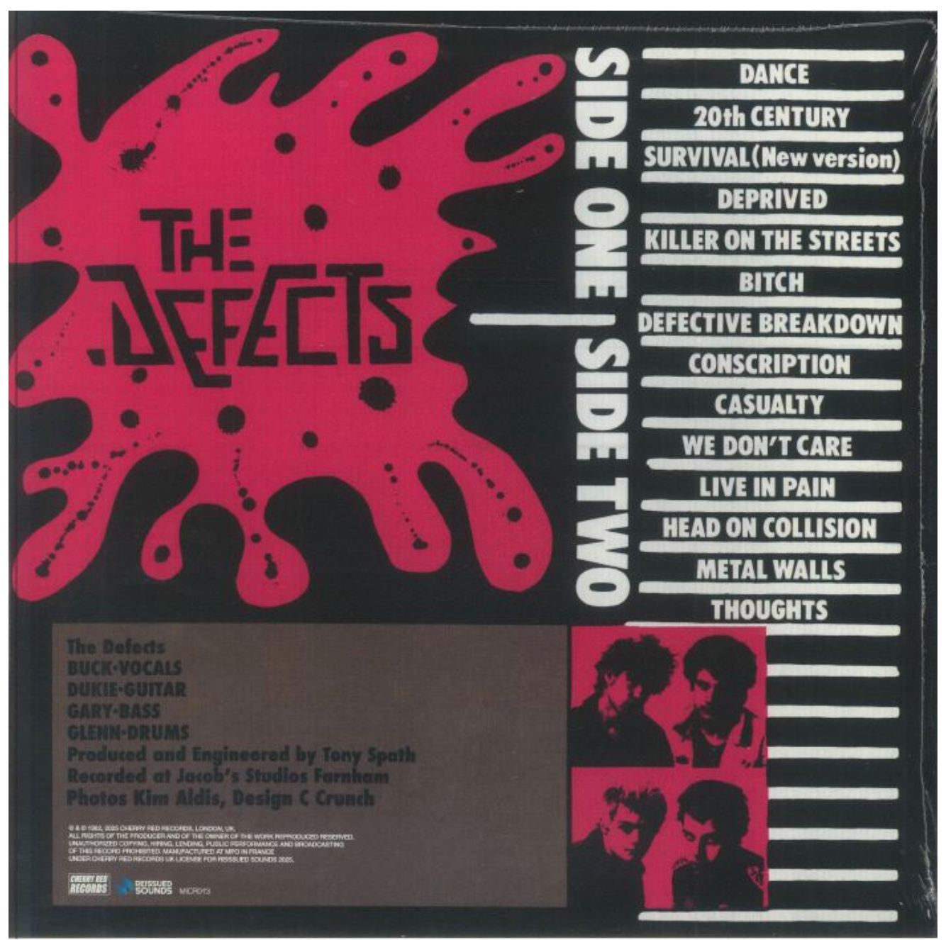 DEFECTS, THE (ザ・ディフェクツ) - Defective Breakdown (UK 正規再発「100枚限定ナンバリング入り赤/黄スプラッターヴァイナル」LP/New) '83年唯一アルバム!