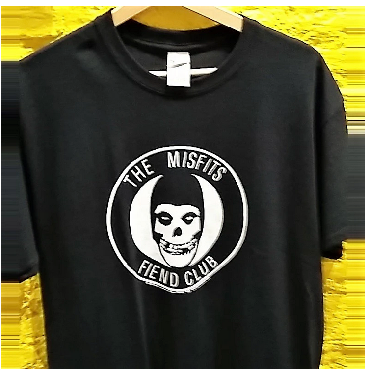 MISFITS (ミスフィッツ) - Fiend Club Logo (限定 黒Tシャツ「L」サイズ/ New)