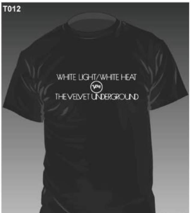 VELVET UNDERGROUND (ヴェルベット・アンダーグラウンド) - White Light / White Heat (限定 黒Tシャツ「M」サイズ/ New)