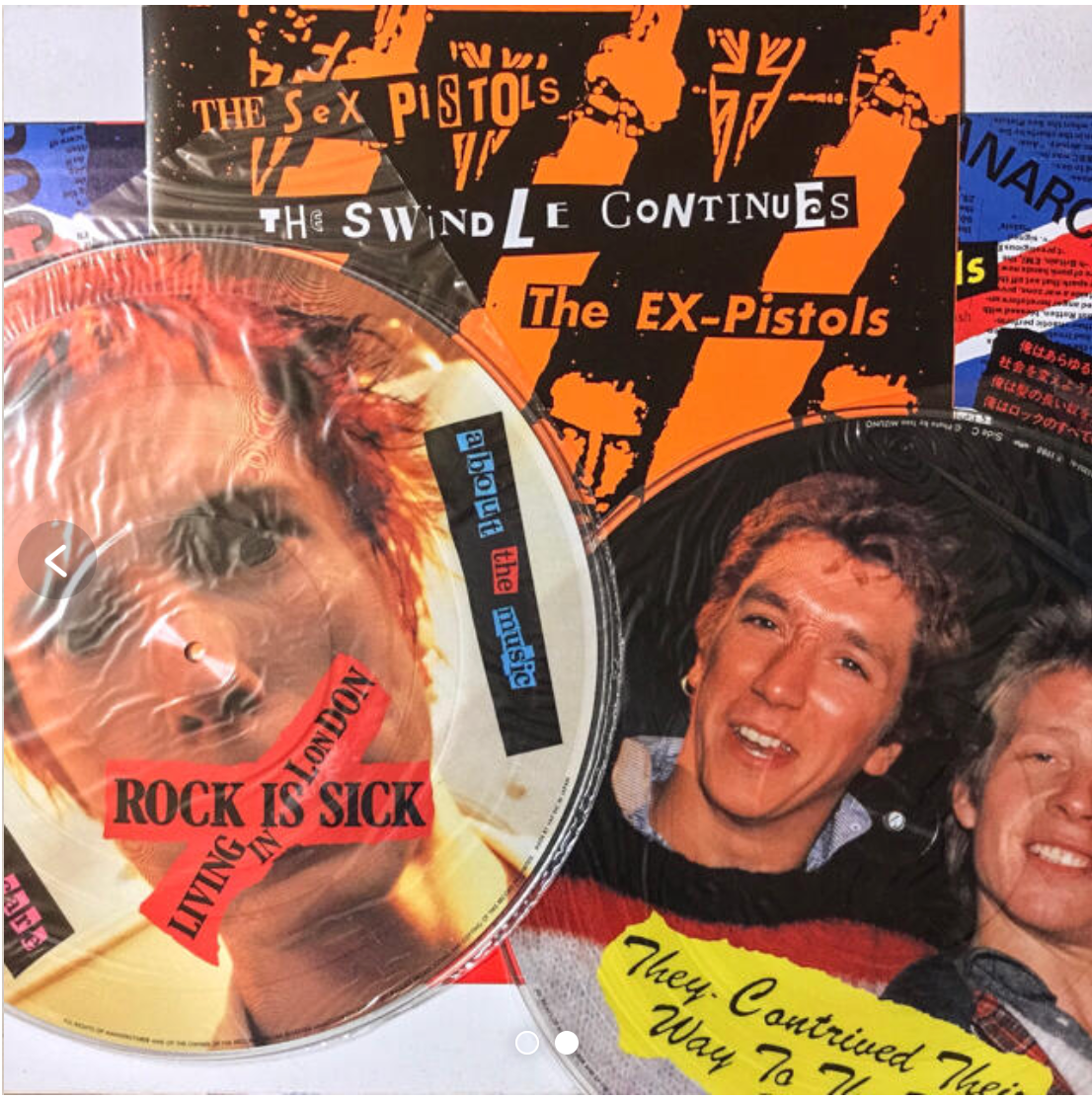 SEX PISTOLS / EX PISTOLS (セックス・ピストルズ / エックス・ピストルズ) - The Swindle Continues (Japan オリジナル「ピクチャー」 2xLP+ダイカット見開ジャケ/帯欠) 日本のみのピクチャー盤!