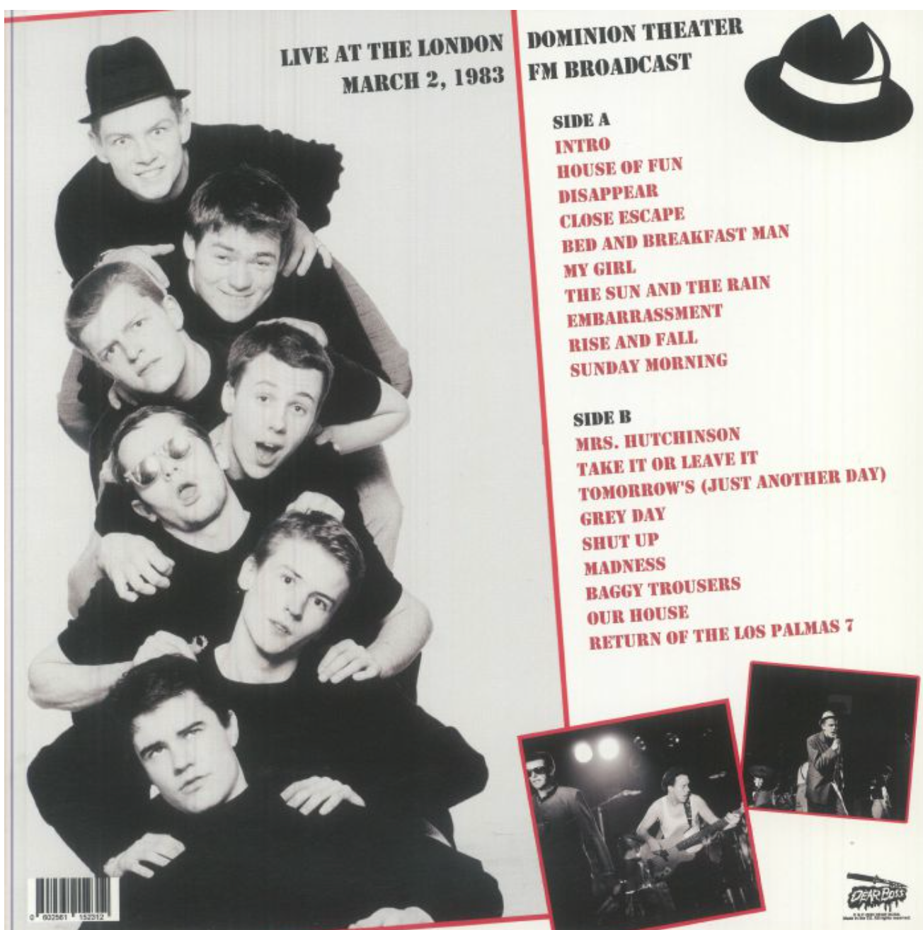 MADNESS (マッドネス) - BBC Rock Hour 1983 (EU 300枚限定再発「ホワイトヴァイナル」LP/ New) 絶頂期ライブ!