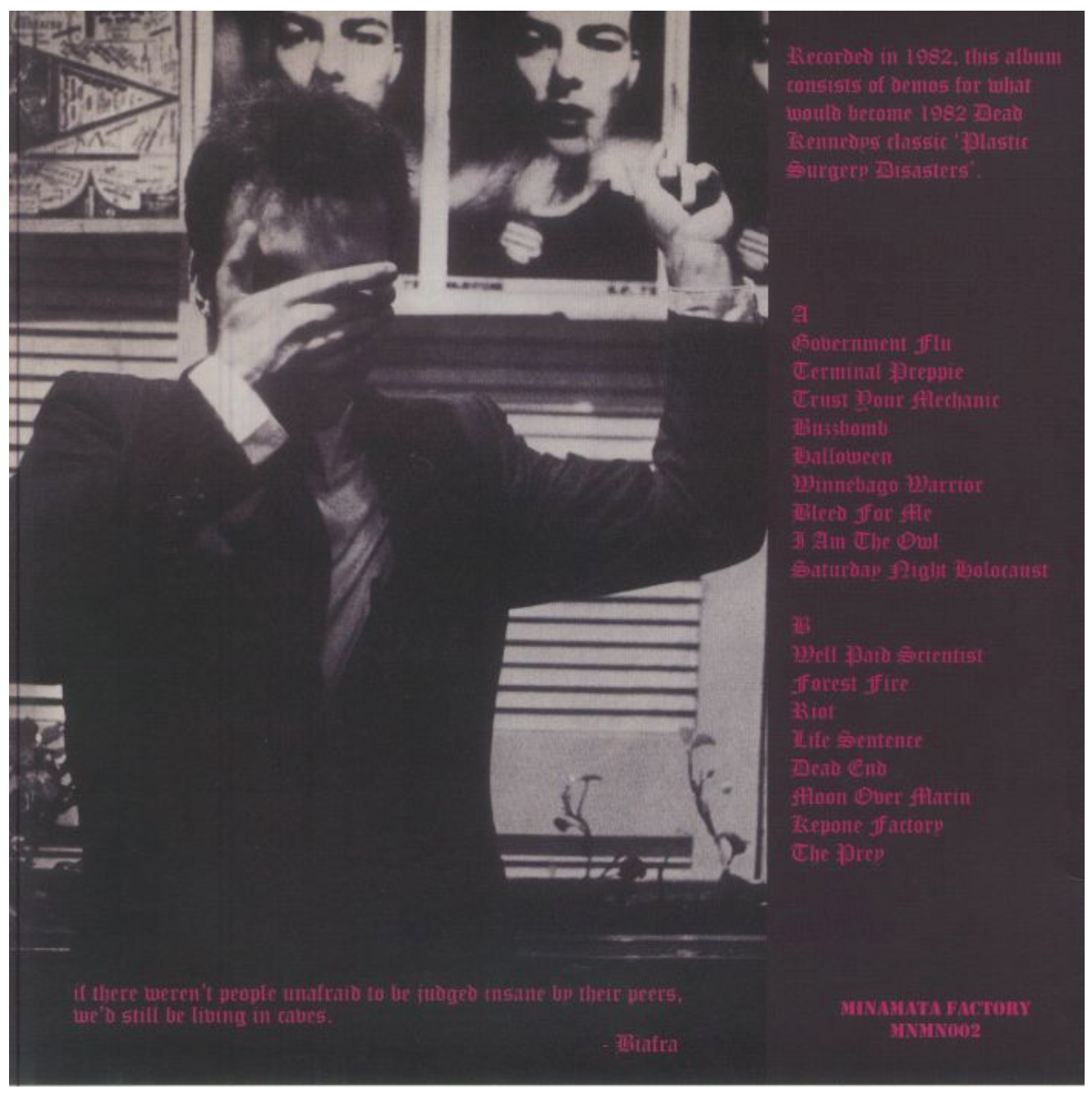 DEAD KENNEDYS (デッド・ケネディーズ) - Demos 1982 (Italy 限定再発 LP/ New) 「Plastic Surgery Disasters」デモ!