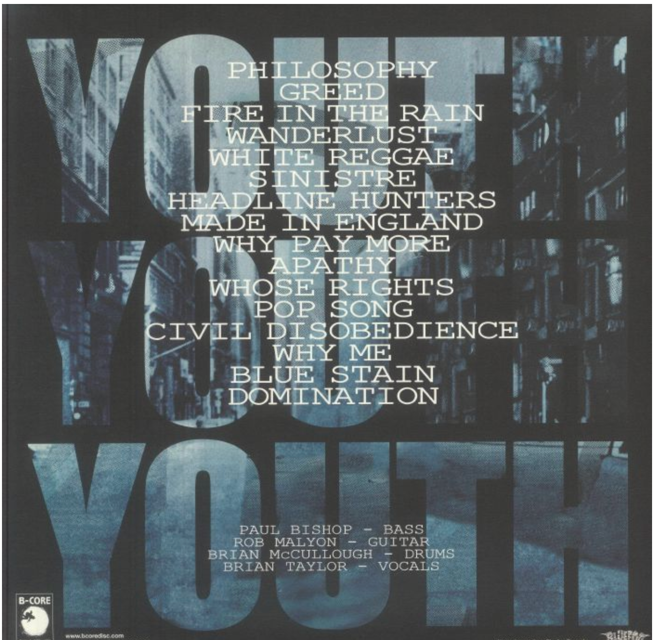 YOUTH YOUTH YOUTH (ユース・ユース・ユース) - Sin (Spain 「正規」限定再発 LP/ New) 初期トロント・ハードコア!