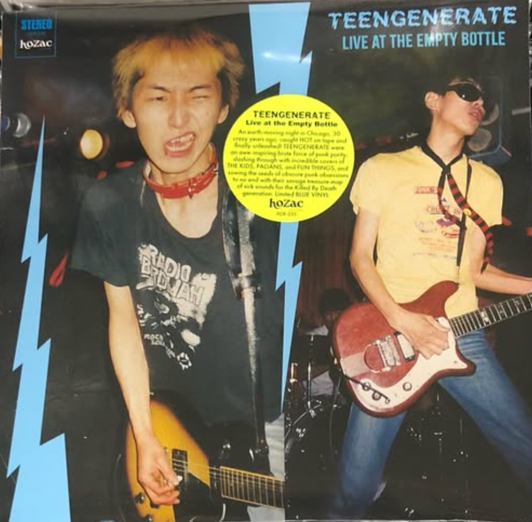 TEENGENERATE (ティーンジェネレート) - Live at the Empty Bottle (US セカンドプレス「500枚限定ブルーヴァイナル」LP/ New) '95年11月、シカゴでの熱狂ライブ!