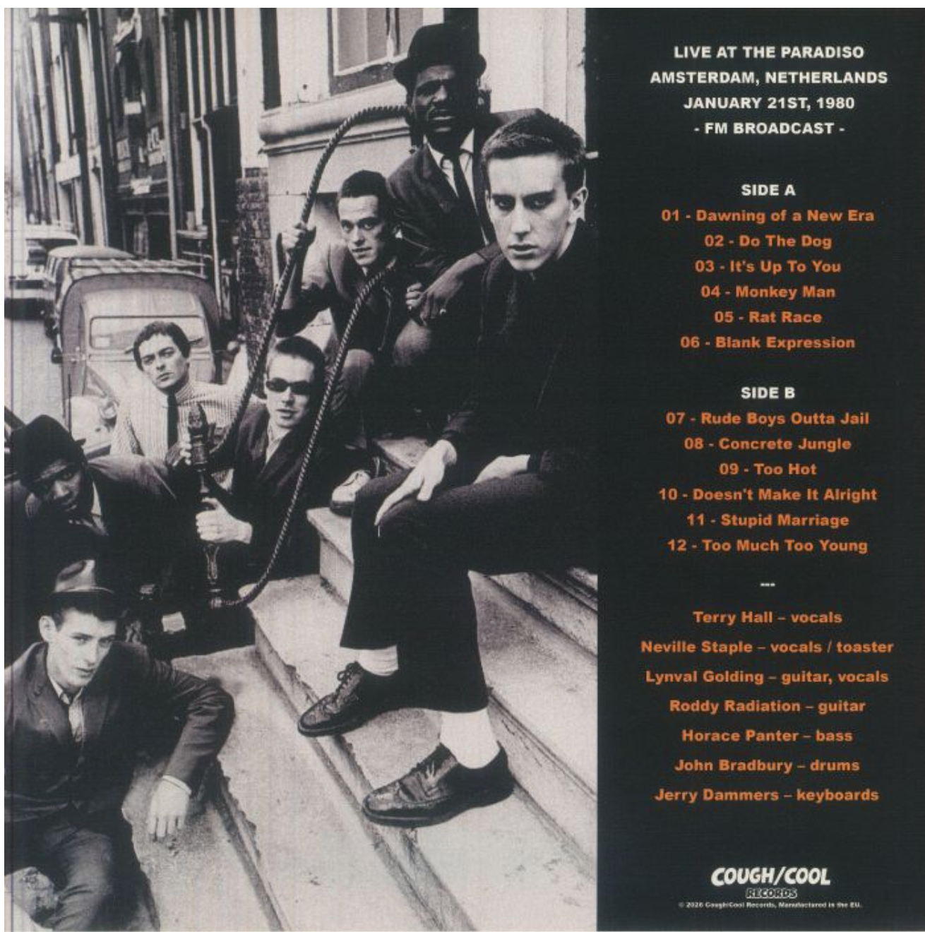 SPECIALS, THE (ザ・スペシャルズ) - Too Much Too Dam (EU 500枚限定「オレンジヴァイナル」LP/ New) '80年1月アムステルダム「パラディソ」ライブ前編!