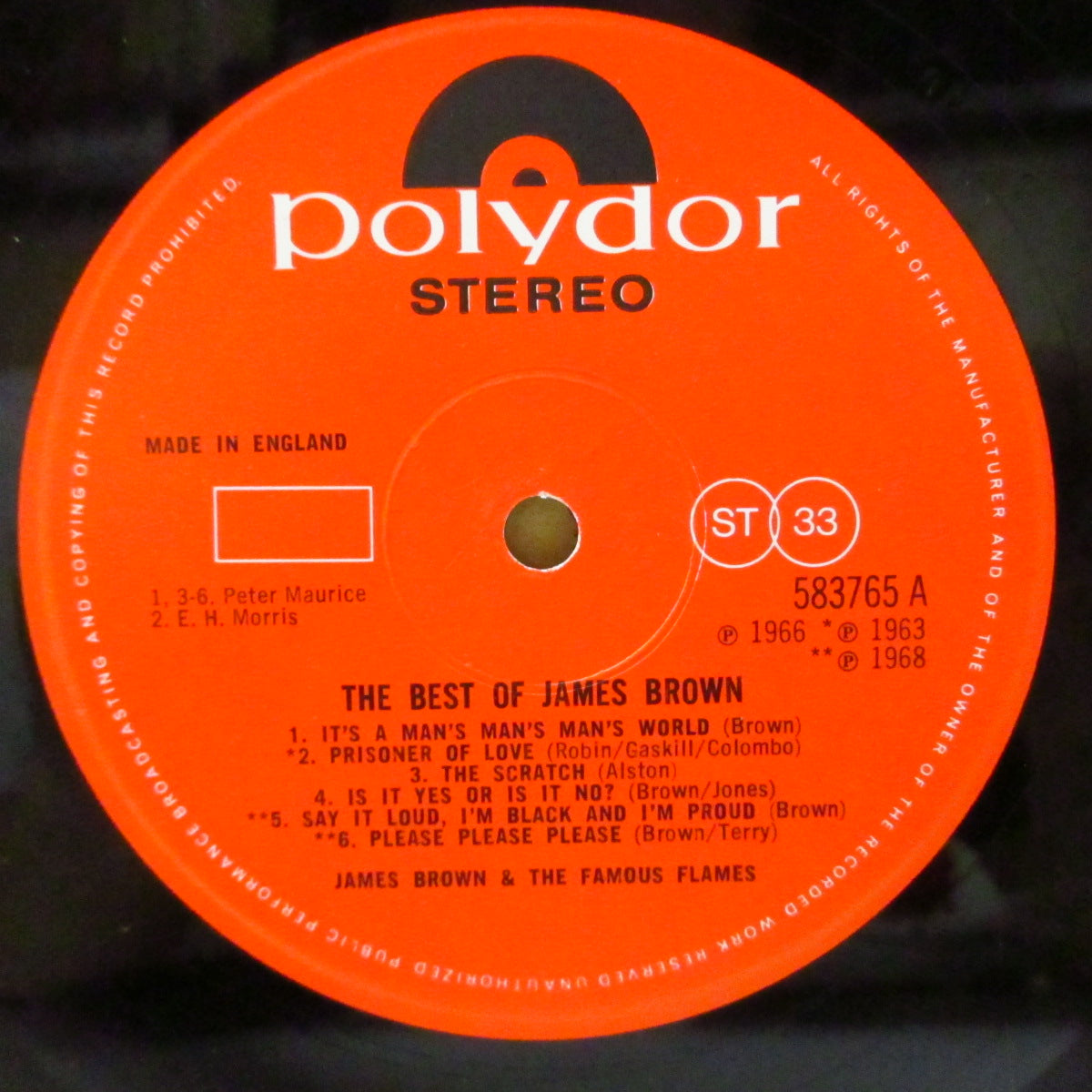 JAMES BROWN (ジェームス・ブラウン) - The Best Of James Brown (UK '69 オリジナル・ステレオ LP/両面コーティング・ジャケ) 英、NZ、ナイジェリアのみの珍盤ベスト!
