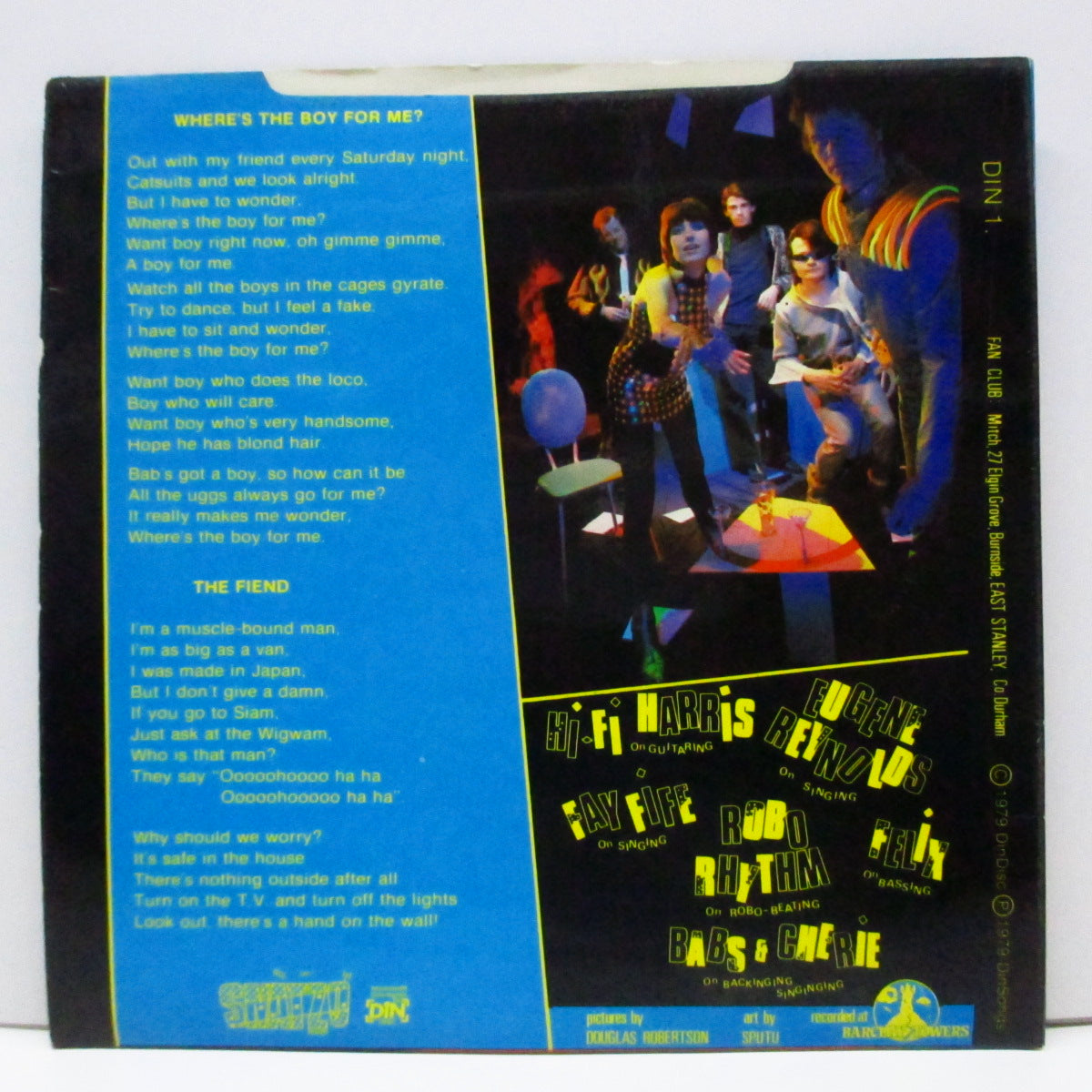 REVILLOS, THE (ザ ・レヴィロス) - Where's The Boy For Me? (UK オリジナル 7"+両面コーティングジャケ)