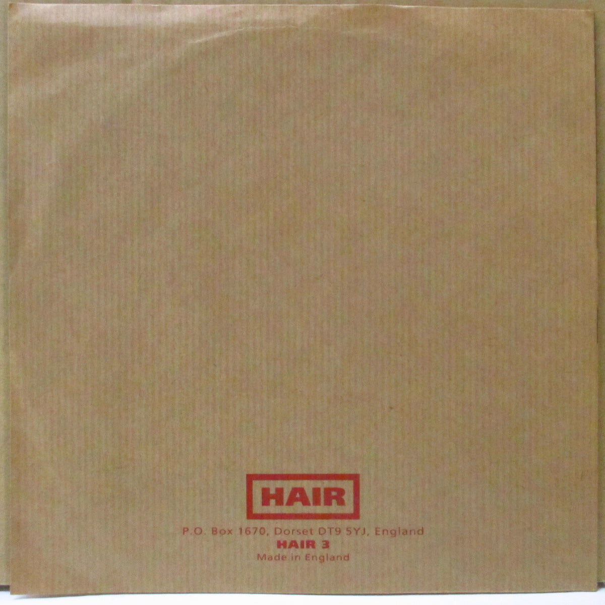GEAR (ギアー) - Hair (UK オリジナル・赤スタンプ入り白ラベ 7インチ+ざら紙ジャケ, ミニインサート) '93年シングル