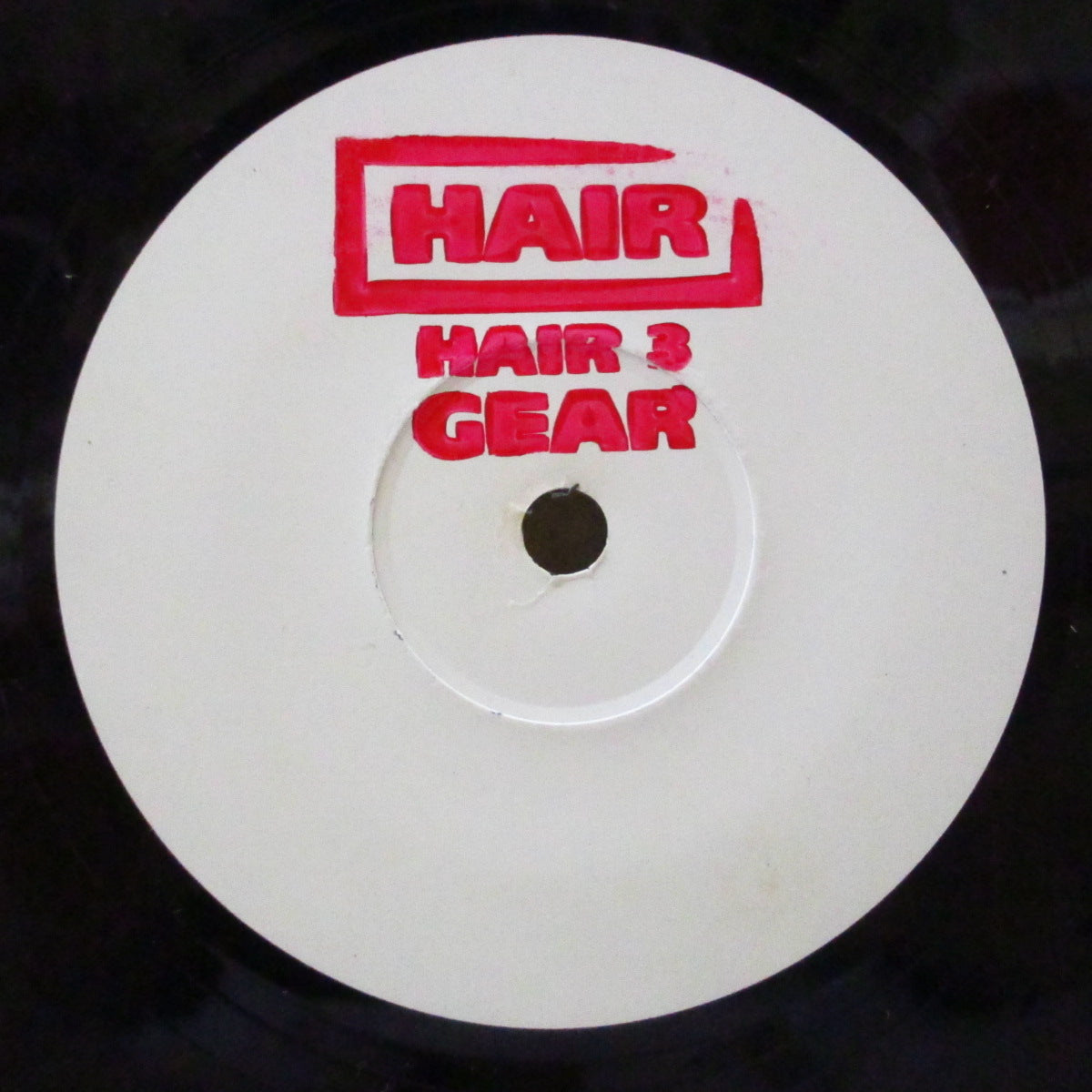 GEAR (ギアー) - Hair (UK オリジナル・赤スタンプ入り白ラベ 7インチ+ざら紙ジャケ, ミニインサート) '93年シングル