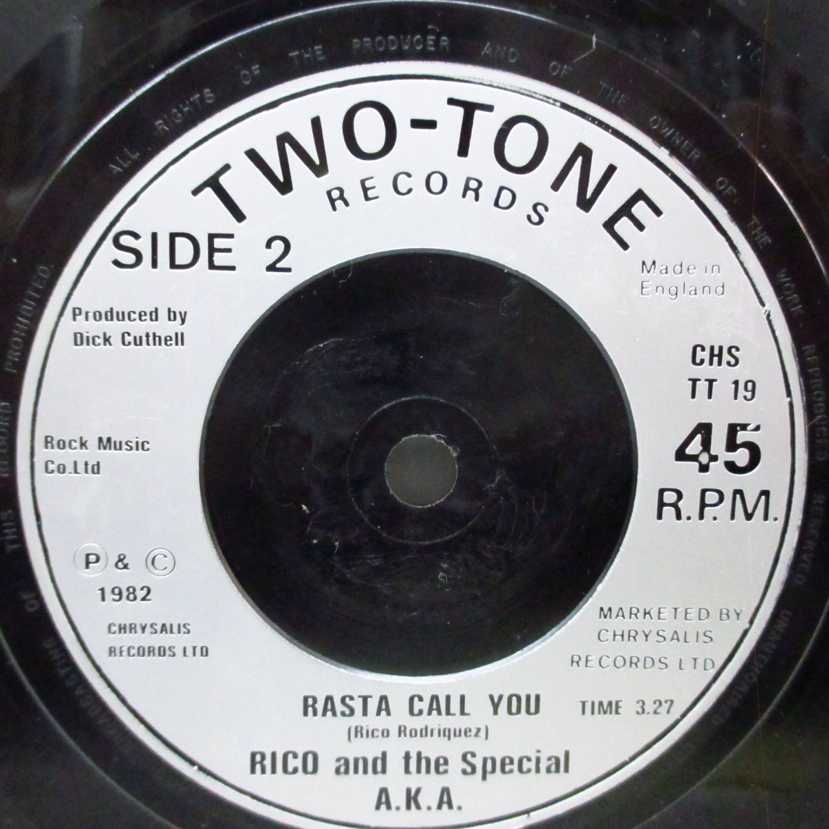 RICO & THE SPECIAL AKA (リコ & スペシャル AKA) - Jungle Music (UK '82 再発「銀プララベ」7") アルバム未収録!