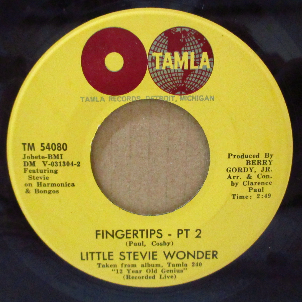 STEVIE WONDER (LITTLE) (スティーヴィー・ワンダー) - Fingertips Part 1 & 2 (US '63 オリジナル7インチ)若干12歳時の'63年1位の大ヒット