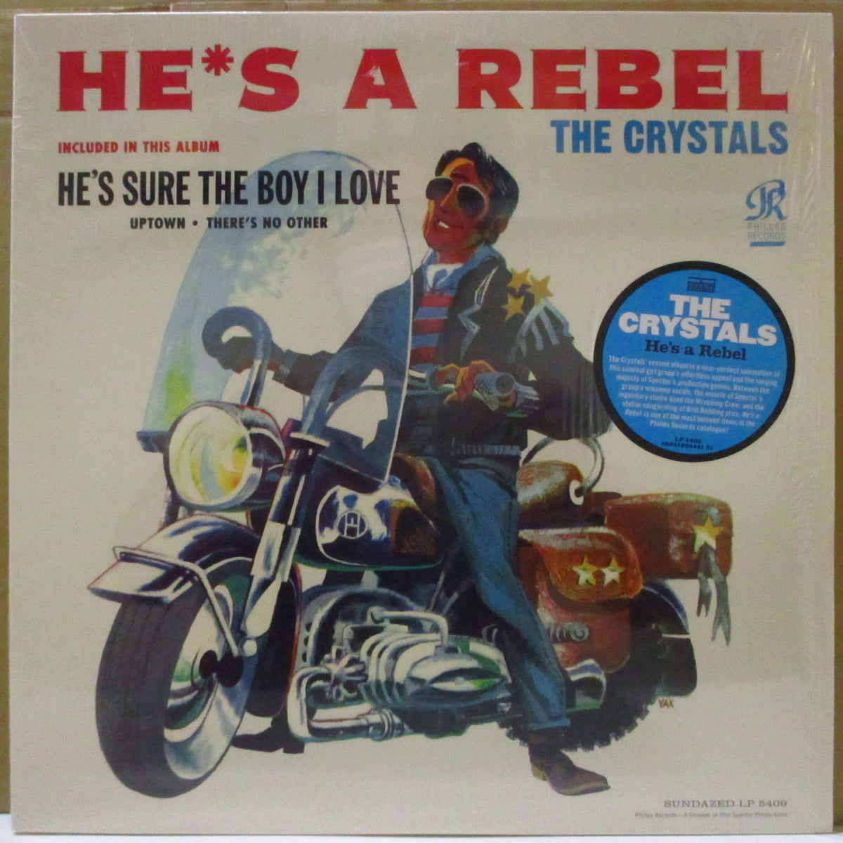 CRYSTALS, THE (ザ・クリスタルズ) - He's A Rebel (US '12 サンデイズド社「正規ワンショット限定復刻再発 180g モノラル LP)’63年2ndアルバム !フィル・スペクター音の壁!