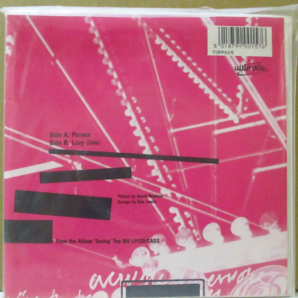 WEREFROGS, THE (ザ・ウェアーフロッグス) - Potvan (UK 限定ピンクヴァイナル 7インチ+光沢ソフト紙折りたたみジャケ, レアステッカー付きPVC) '93年シングル