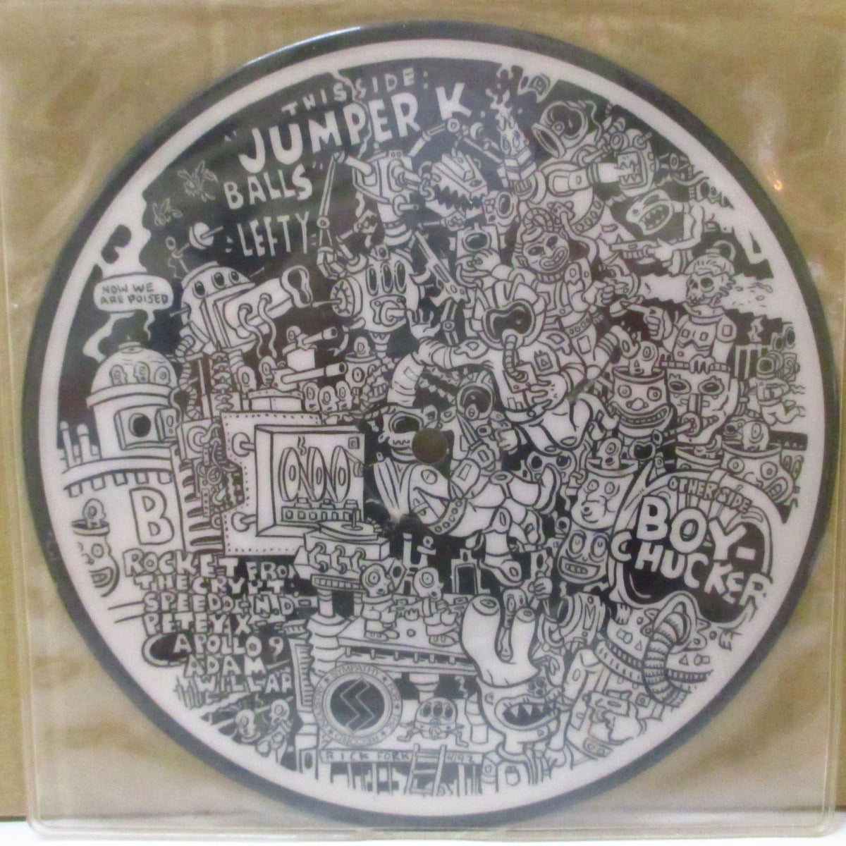 ROCKET FROM THE CRYPT (ロケット・フロム・ザ・クリプト) - Boychucker (US 限定「背景白色」ピクチャー 7インチ+PVC) '92年シングル