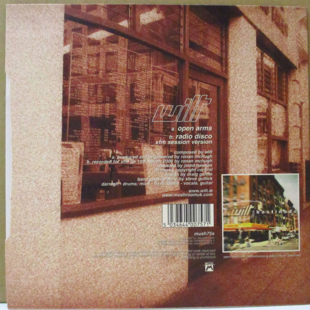 WILT (ウィルト) - Open Arms (UK オリジナル 7インチ+マット固紙ジャケ) '00年シングル