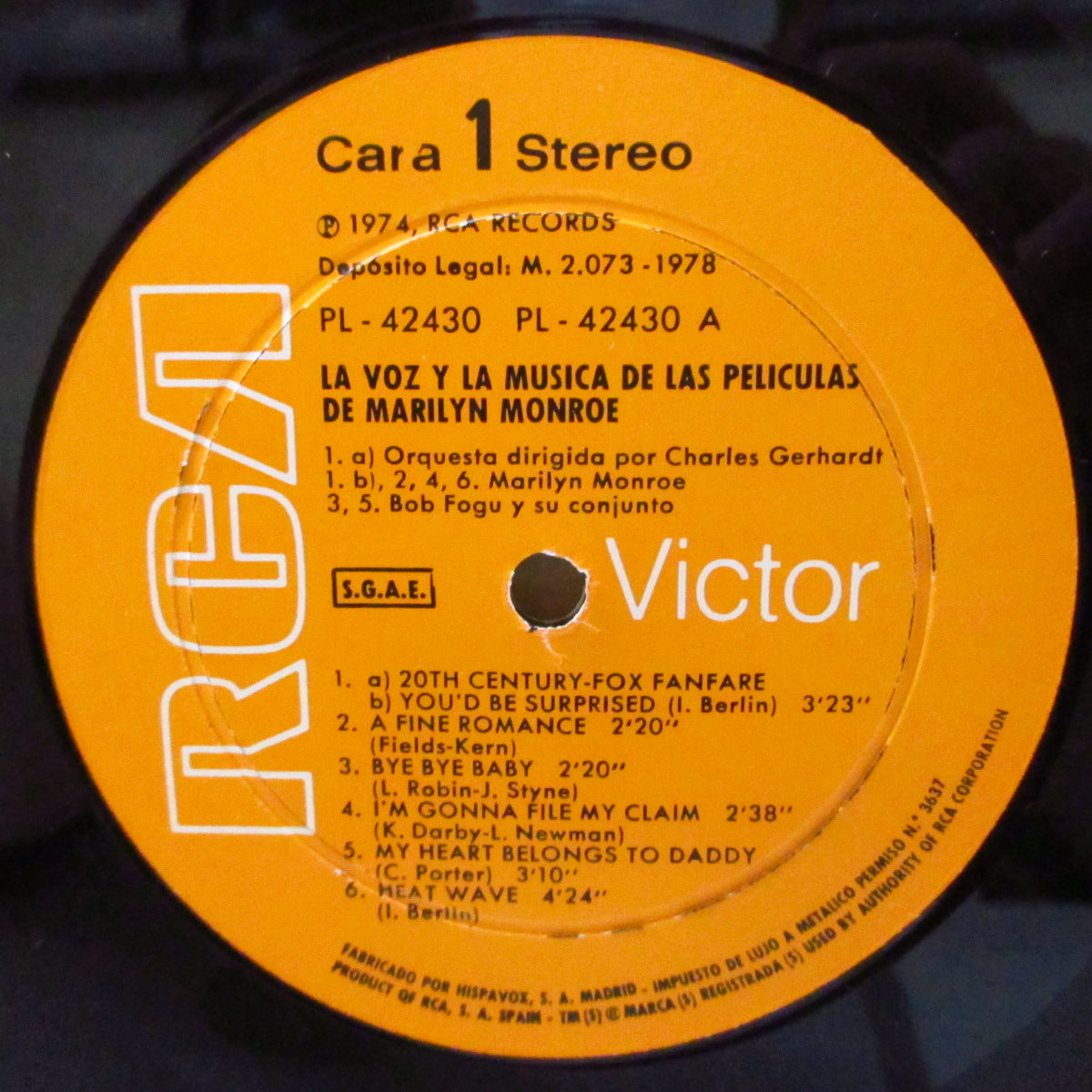 MARILYN MONROE (マリリン・モンロー) - La Voz Y La Musica De Las Peliculas De Marilyn Monroe (スペイン '78 再発 LP)主演映画サントラ・コンピ