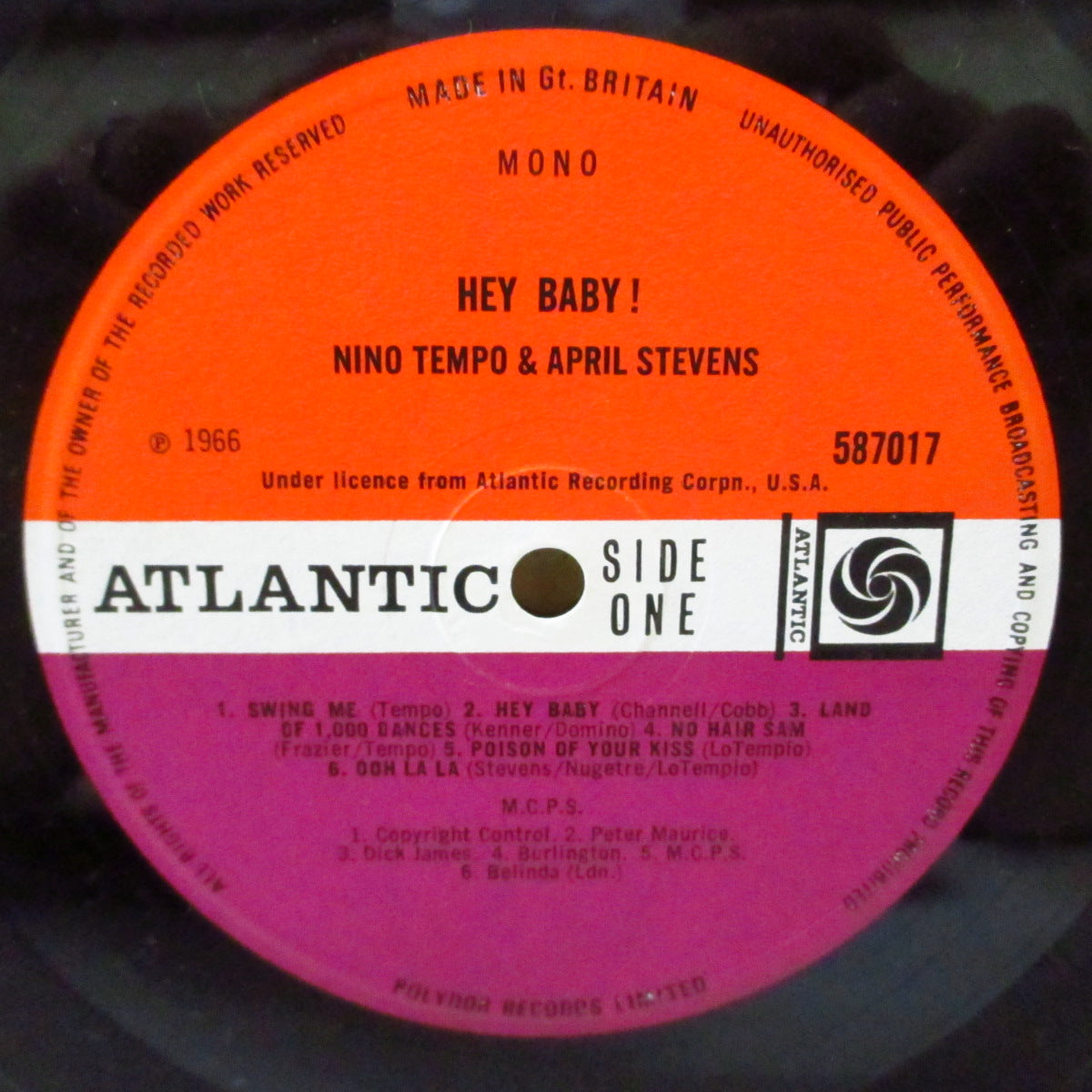 NINO TEMPO & APRIL STEVENS (ニノ・テンポ & エイプリル・スティーブンス) - Hey Baby ! (UK '66 オリジナル・モノラル LP/表面コーティング・ジャケ )66年サード・アルバム、LPは未再発化