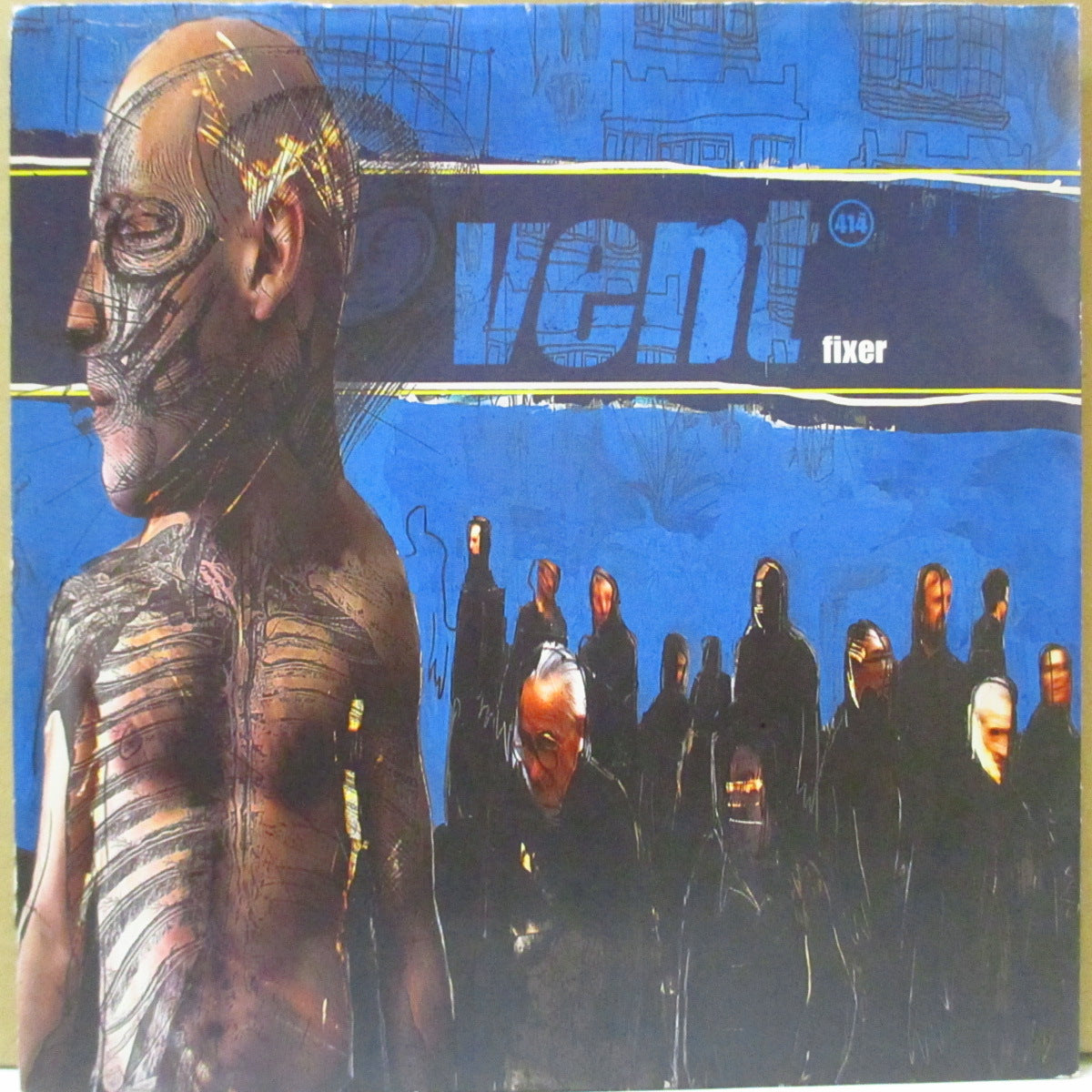 VENT 414 (ヴェント414) - Fixer (UK 限定ブルーヴァイナル 7インチ+光沢固紙折りたたみジャケ) '96年シングル