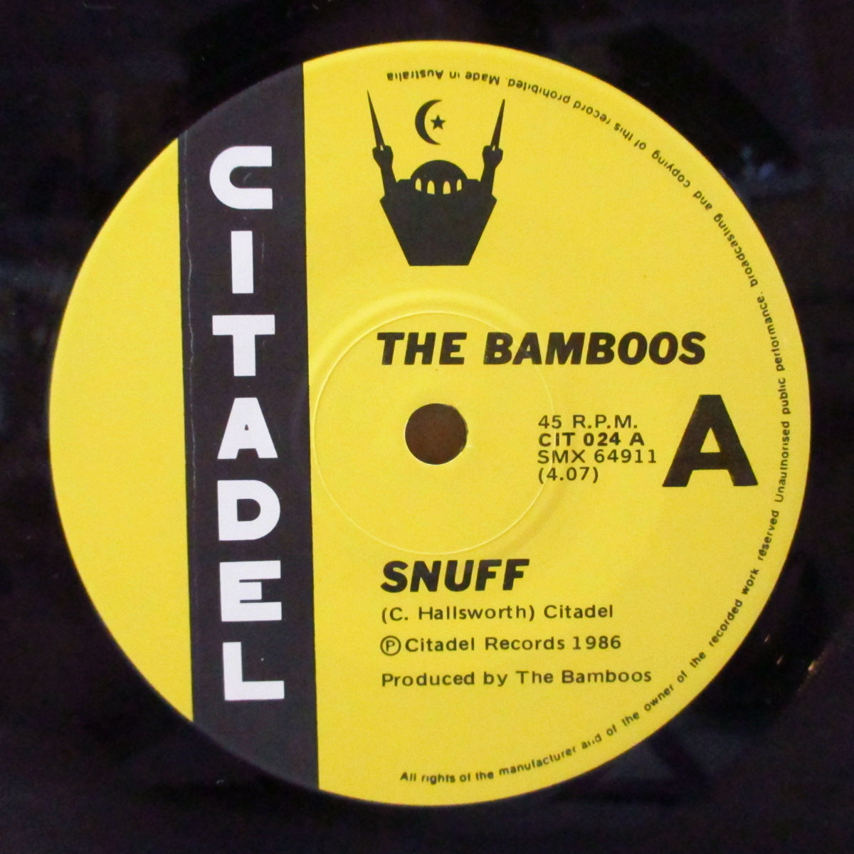 BAMBOOS, THE (ザ・バンブーズ) - Virginia (OZ オリジナル 7インチ+光沢固紙ジャケ) '86年シングル