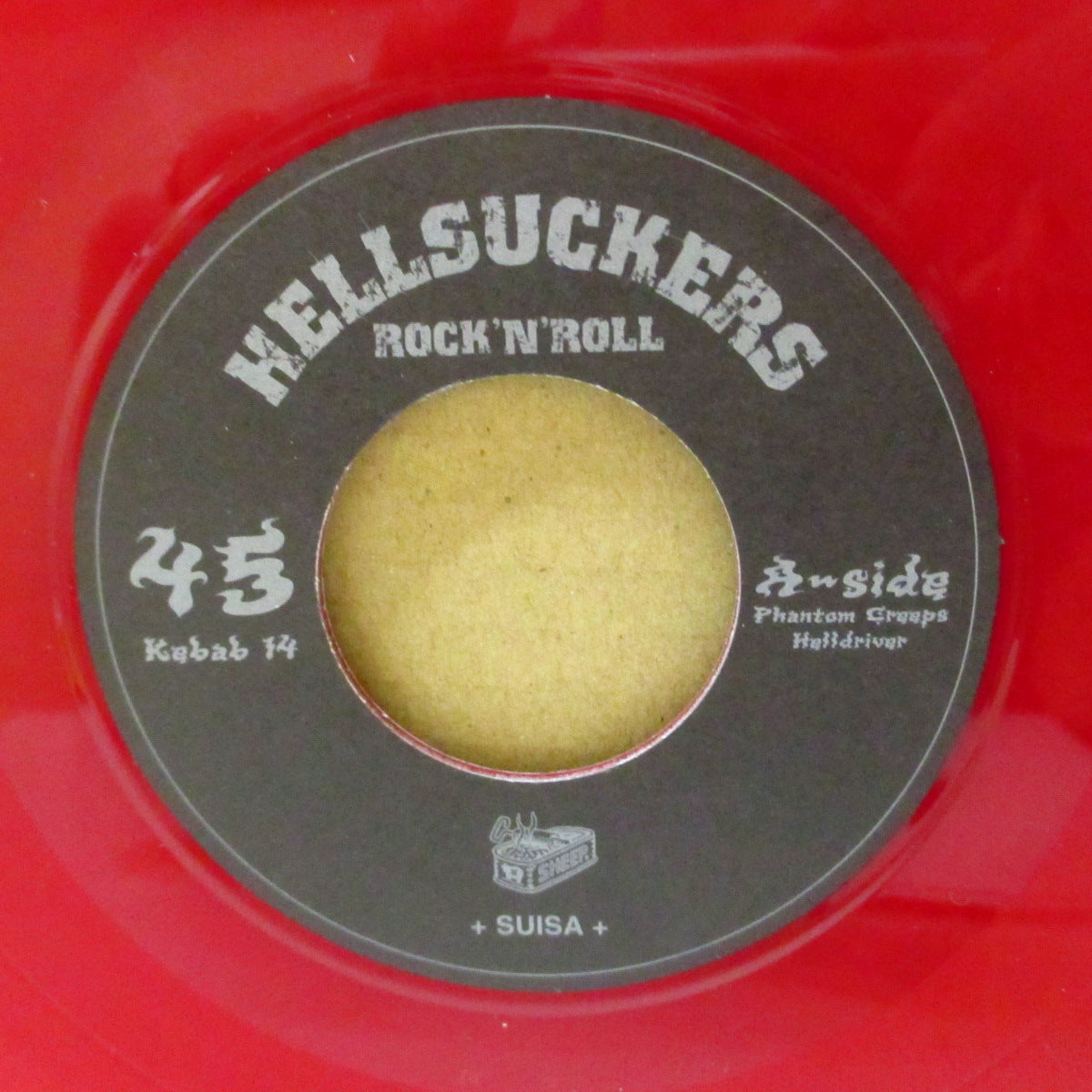 HELLSUCKERS (ヘルサッカーズ) - Rock'n'Roll License (Swiss '00 限定4曲入り「赤盤」 7インチ/光沢固紙ジャケ)