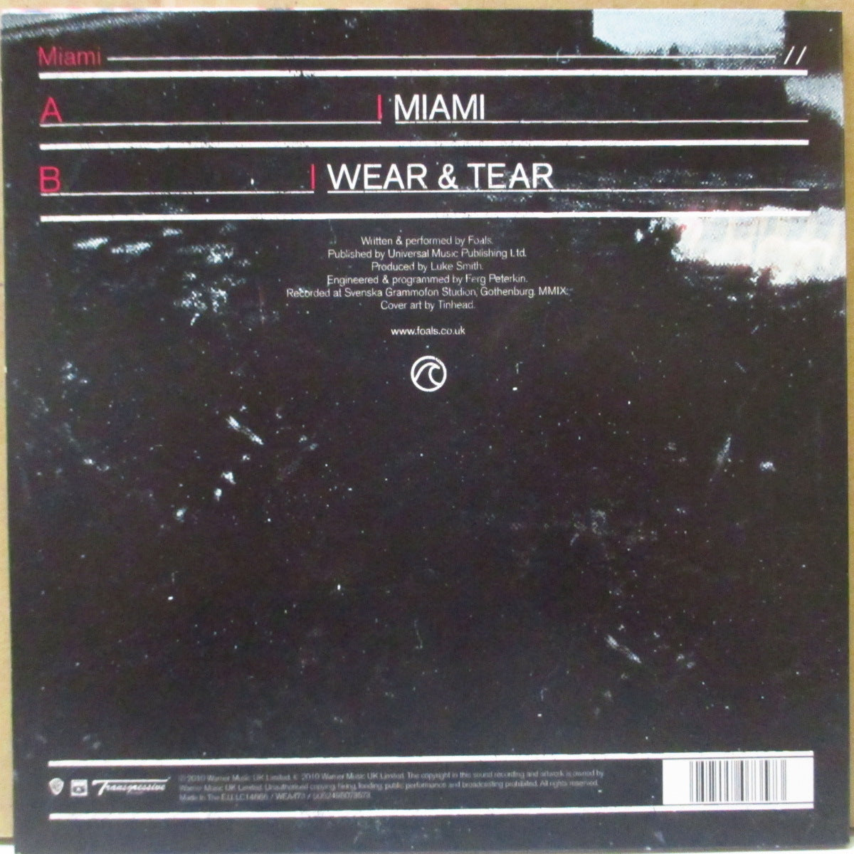 FOALS (フォールズ) - Miami (UK オリジナル 7インチ+光沢固紙ジャケ, ダイカットインナー) '10年シングル