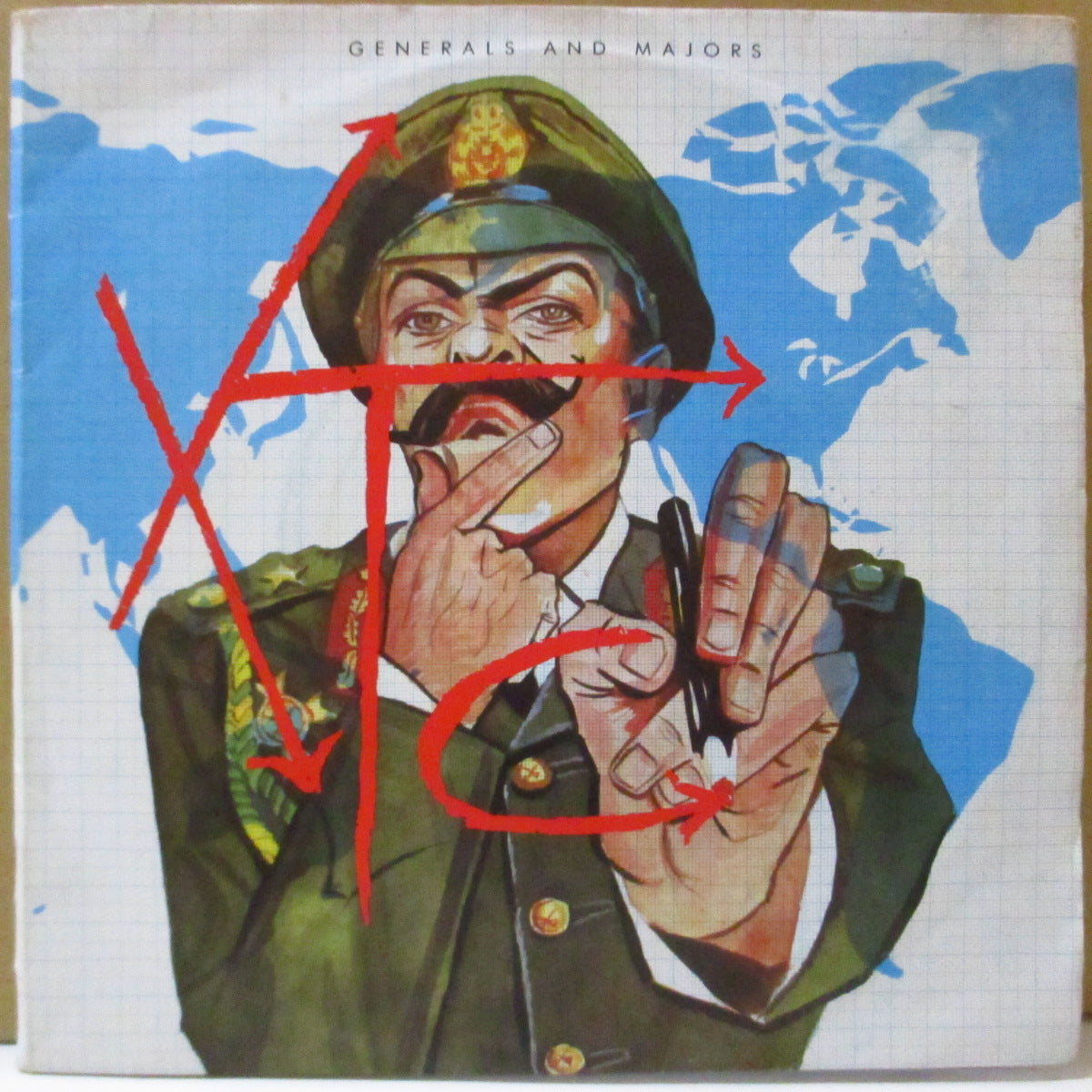 XTC (エックスティーシー) - Generals And Majors +3 (UK 限定 2x7インチ+マットソフト紙見開きジャケ) '80年2枚組シングル