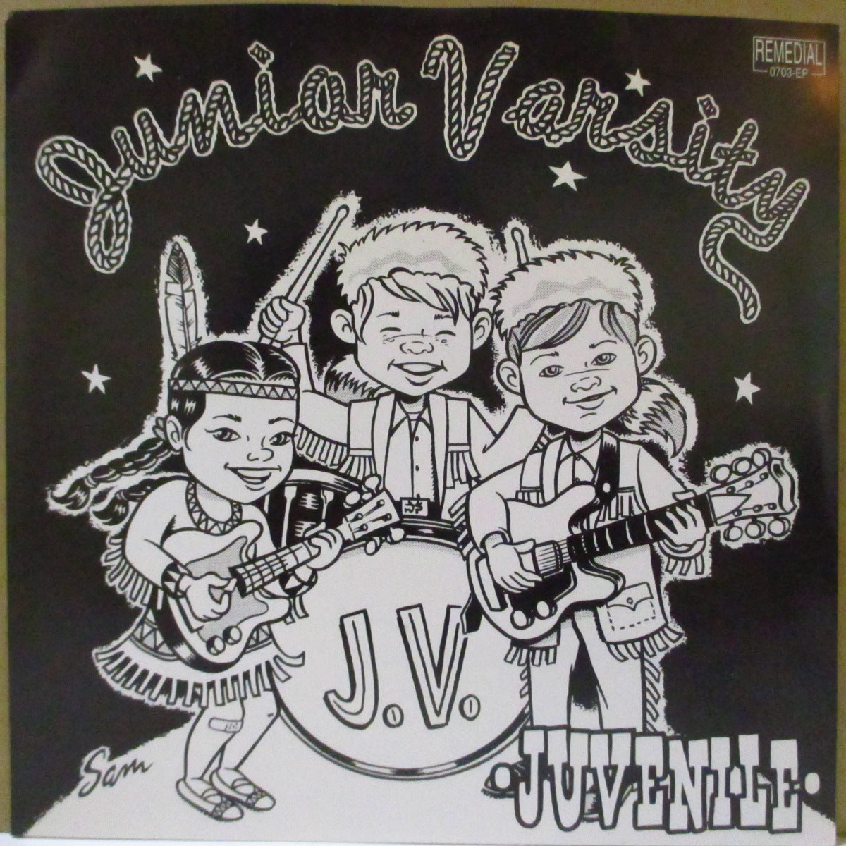 JUNIOR VARSITY (ジュニア・ヴァーシティ) - Juvenile (US '98 オリジナル4曲入り「黒盤」 7インチ+ミニインサート/光沢ソフト紙ジャケ)