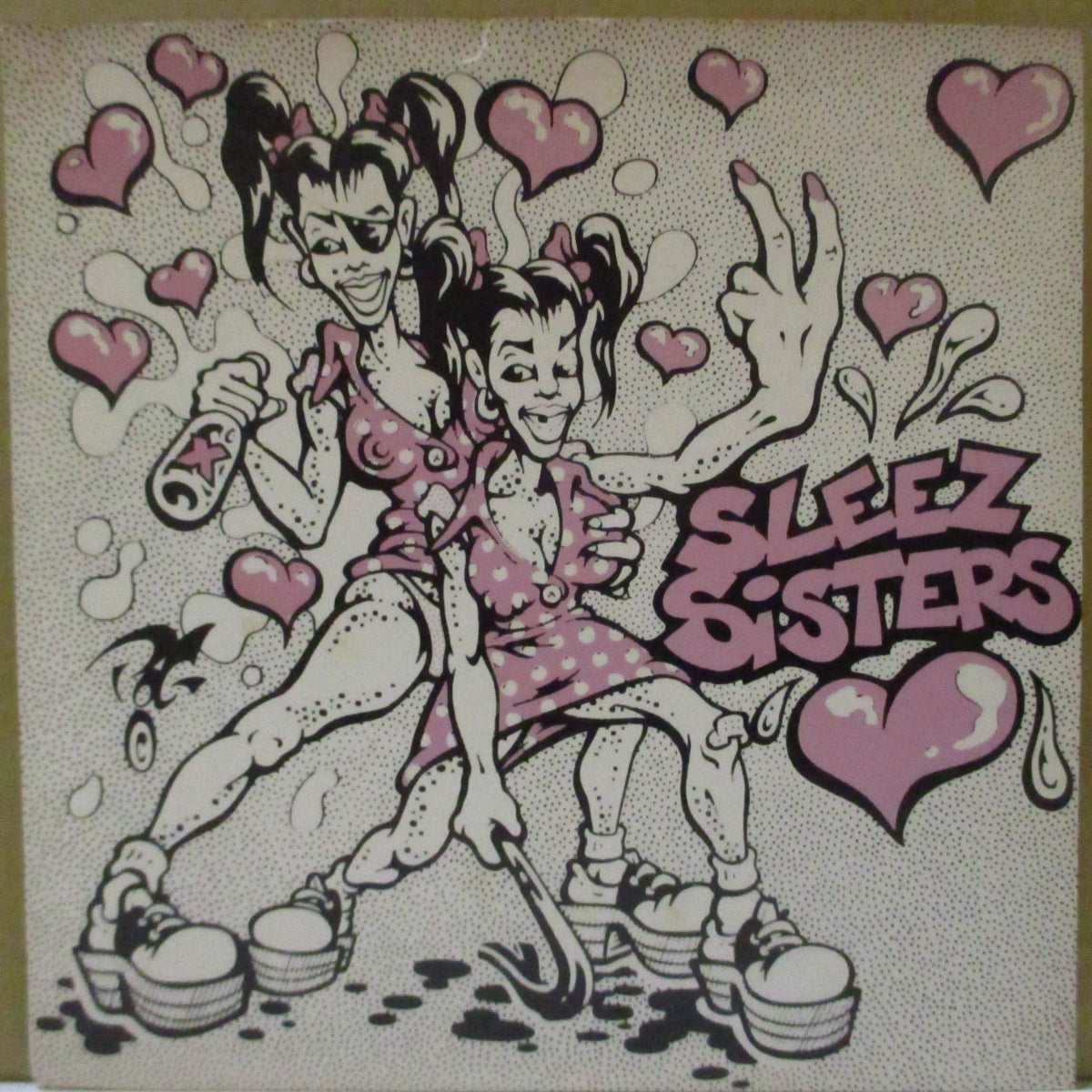 SLEEZ SISTERS (スリーズ・シスターズ) - Sleez Sisters - Theme (US '91 オリジナル「黒盤」 7インチ/光沢固紙ジャケ)