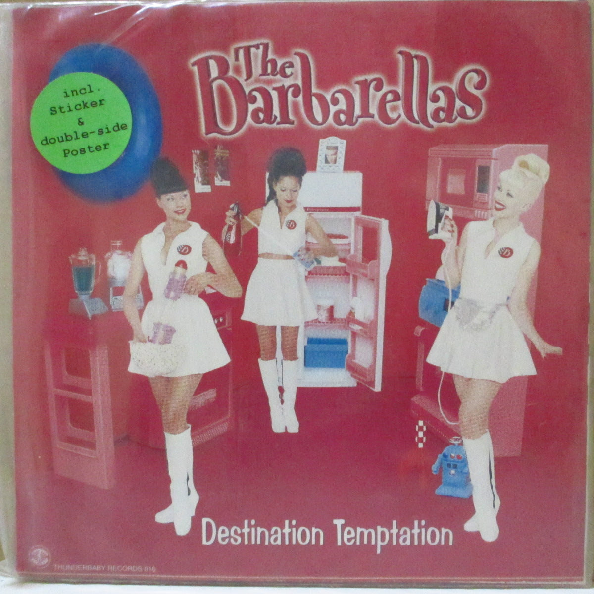 BARBARELLAS, THE (ザ・バーバレラス) - Destination Temptaion (German '96 限定4曲入り「紫盤」 7インチ+ステッカー,PVC/ポスタージャケ)