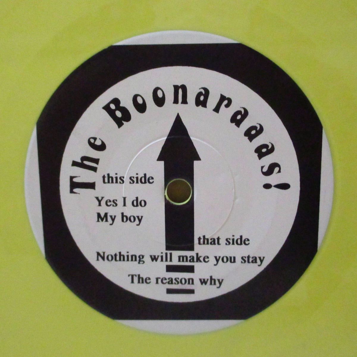 BOONARAAAS, THE (ザ・ブーナラーズ) - The Incredible Return Of (German '97 限定1,000枚4曲入り「黄色盤」 7インチ+ステッカー/ポスタージャケ)