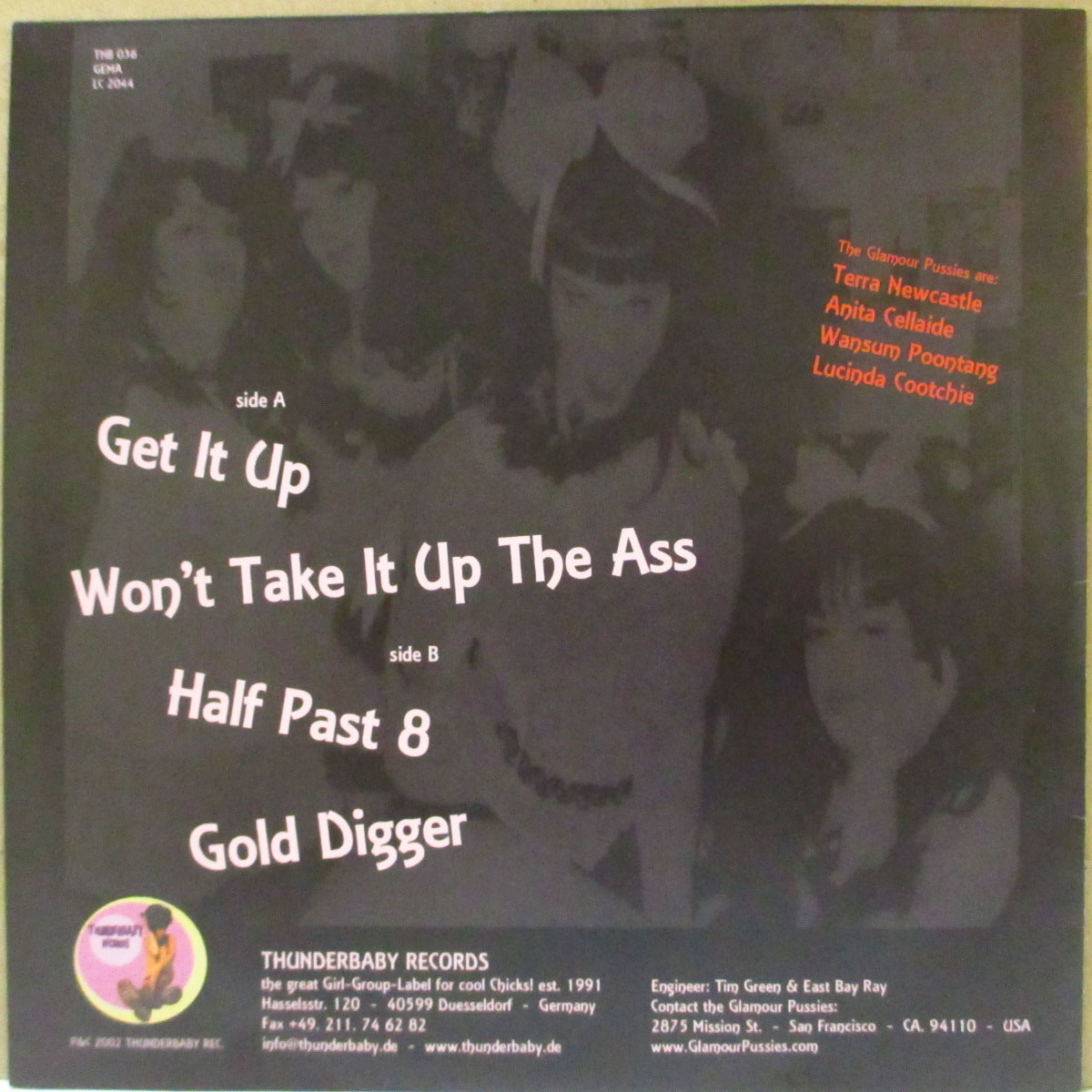 GLAMOUR PUSSIES, THE (ザ・グラマー・プッシーズ) - S.T. - EP (German '02 限定4曲入「クリア黄盤」 7インチ/光沢ソフト紙ジャケ)