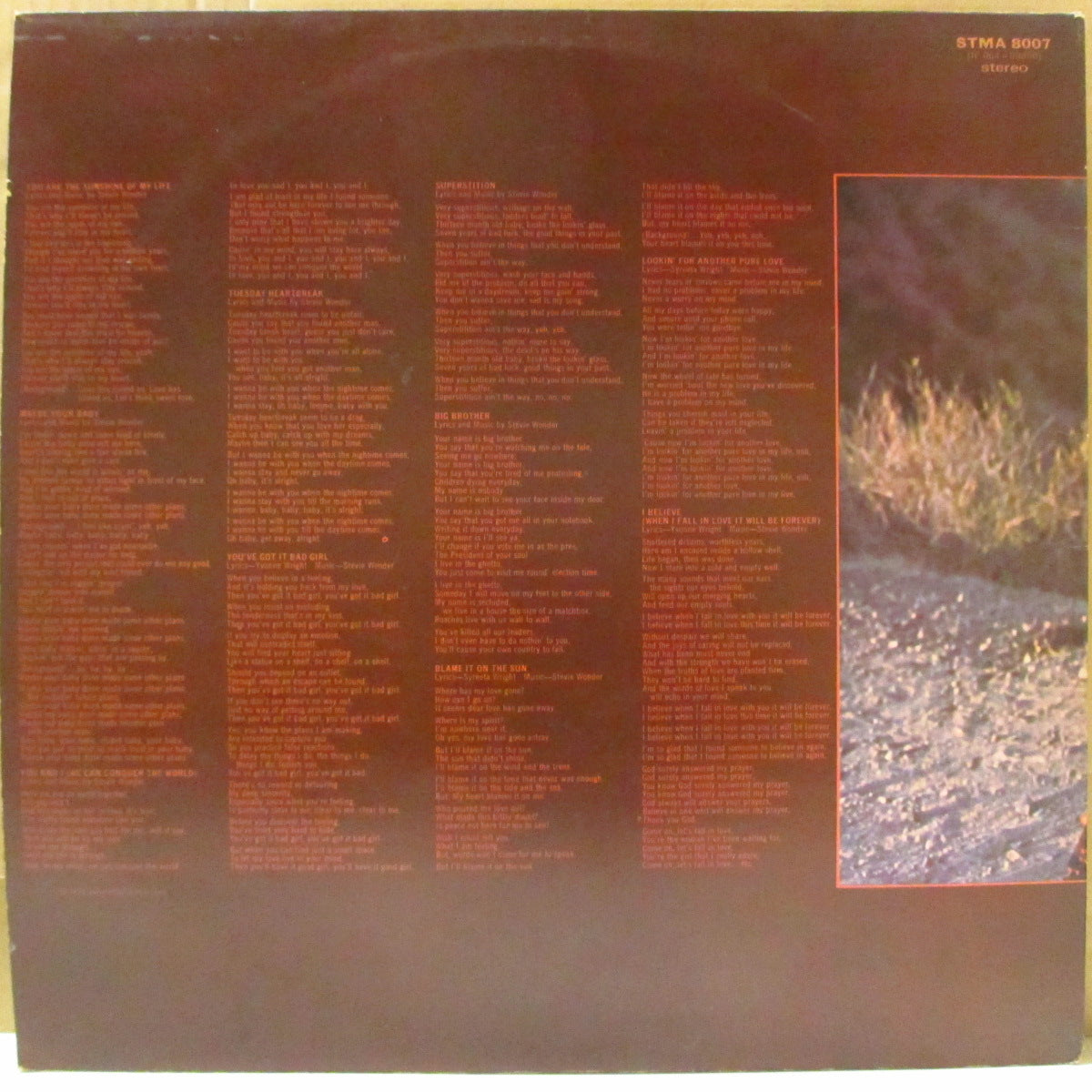 STEVIE WONDER (スティーヴィー・ワンダー) - Talking Book (UK '73 初回オリジナル「Gramophone リム・ラベ」LP/見開きジャケ) 大名作「迷信」