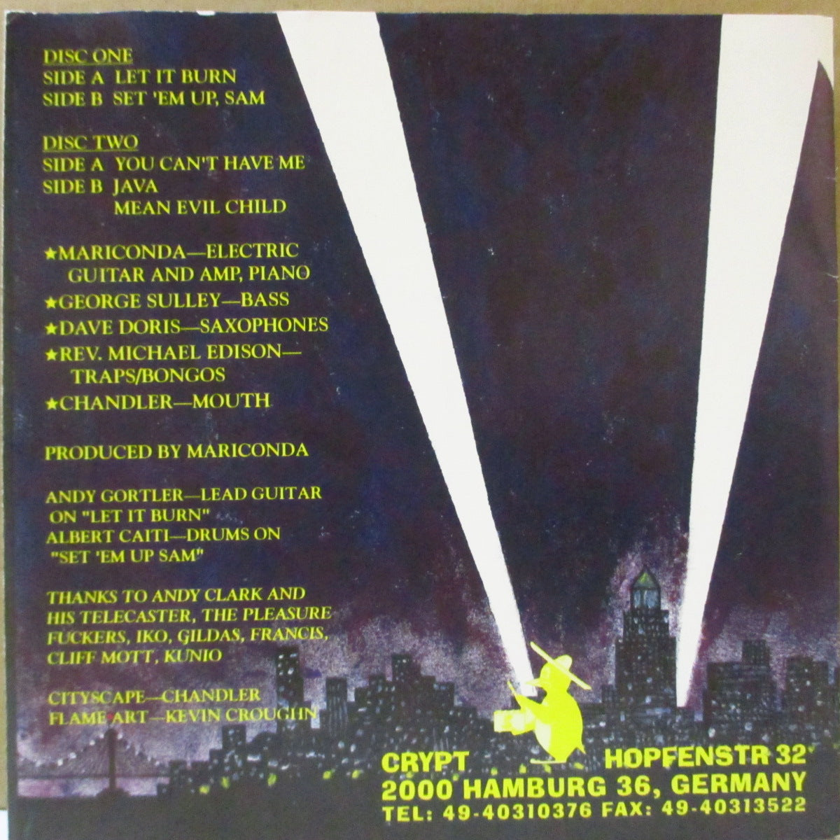 RAUNCH HANDS, THE (ローンチ・ハンズ) - Million Dollar Movie (US '91 限定「クリア赤&クリア黄盤」 2x7インチ/特殊光沢ソフト紙折りたたみジャケ)