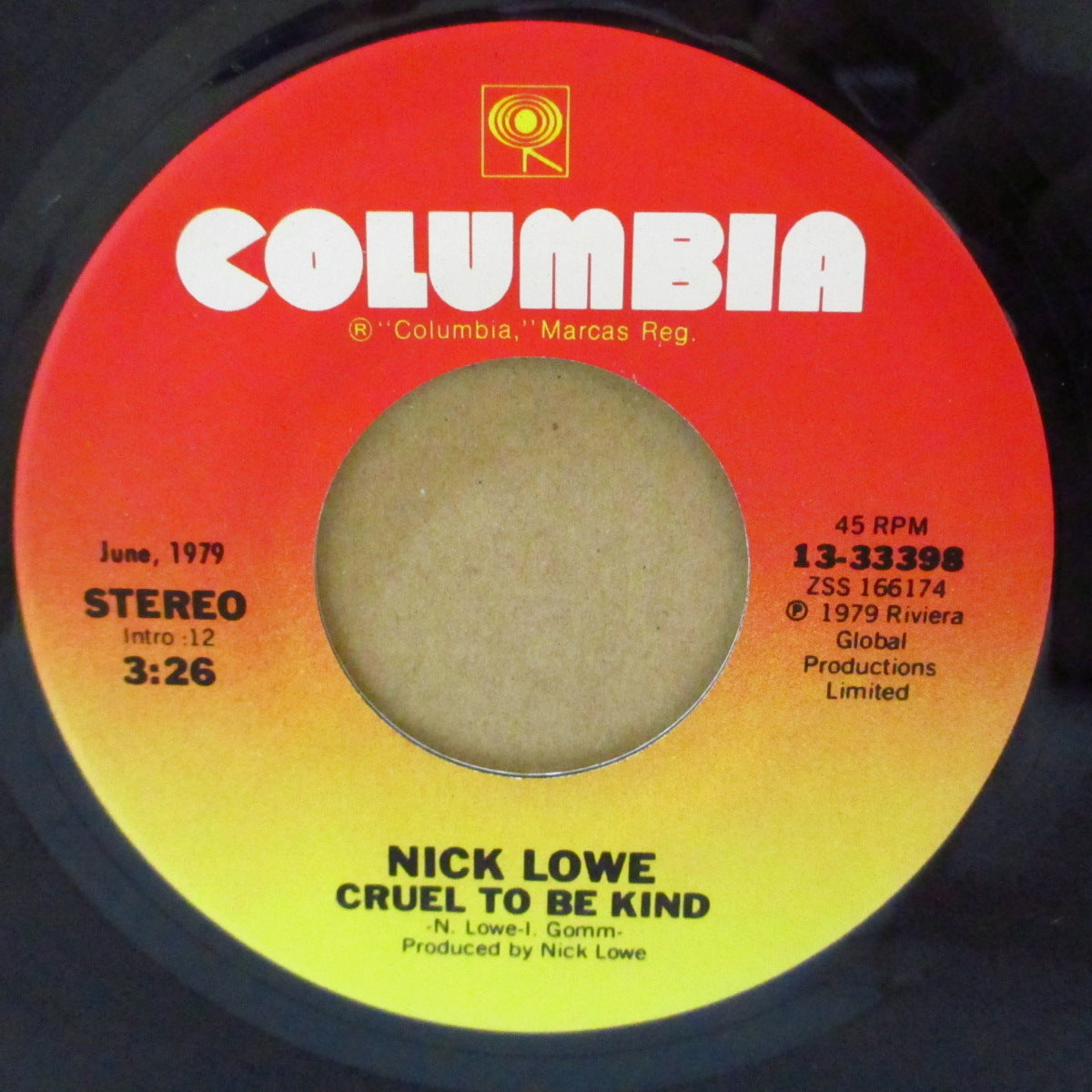 NICK LOWE (ニック・ロウ) - Cruel To Be Kind / So It Goes (US '80 再発 7インチ)