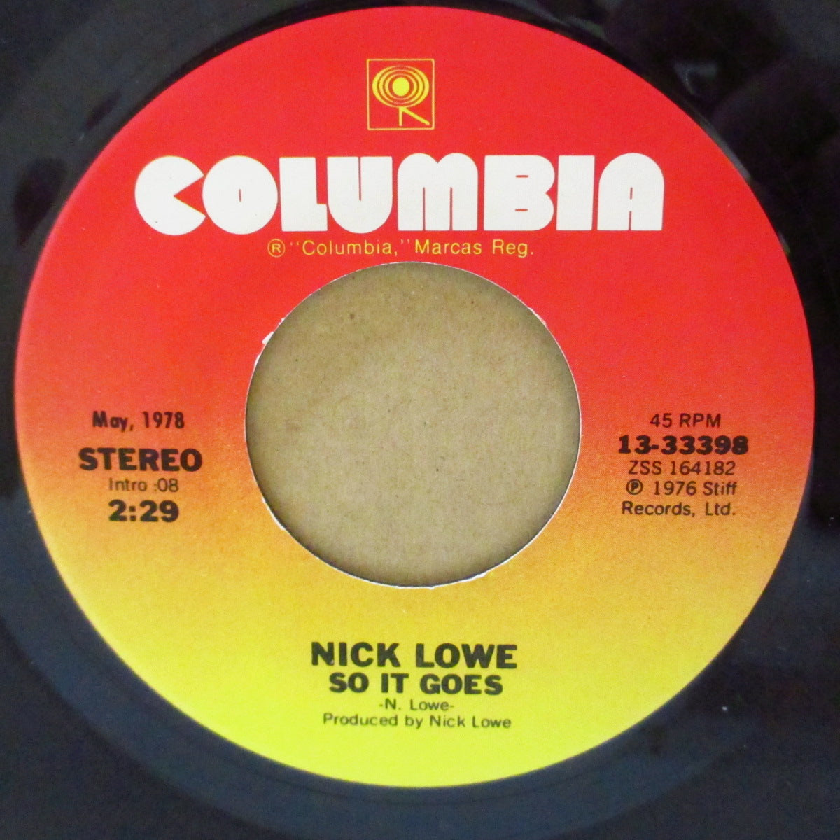 NICK LOWE (ニック・ロウ) - Cruel To Be Kind / So It Goes (US '80 再発 7インチ)