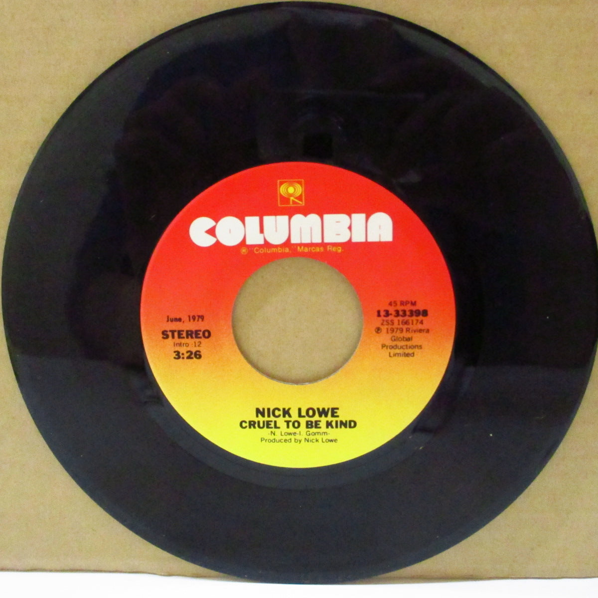 NICK LOWE (ニック・ロウ) - Cruel To Be Kind / So It Goes (US '80 再発 7インチ)