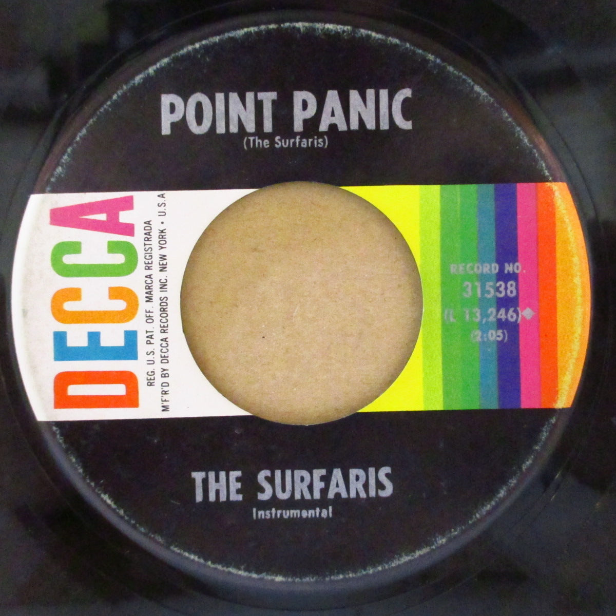 SURFARIS, THE (ザ・サーファリーズ) - Point Panic / Waikiki Run (US '63 オリジナル 7インチ)ジャッキー&セドリックスのカヴァ原曲インスト!