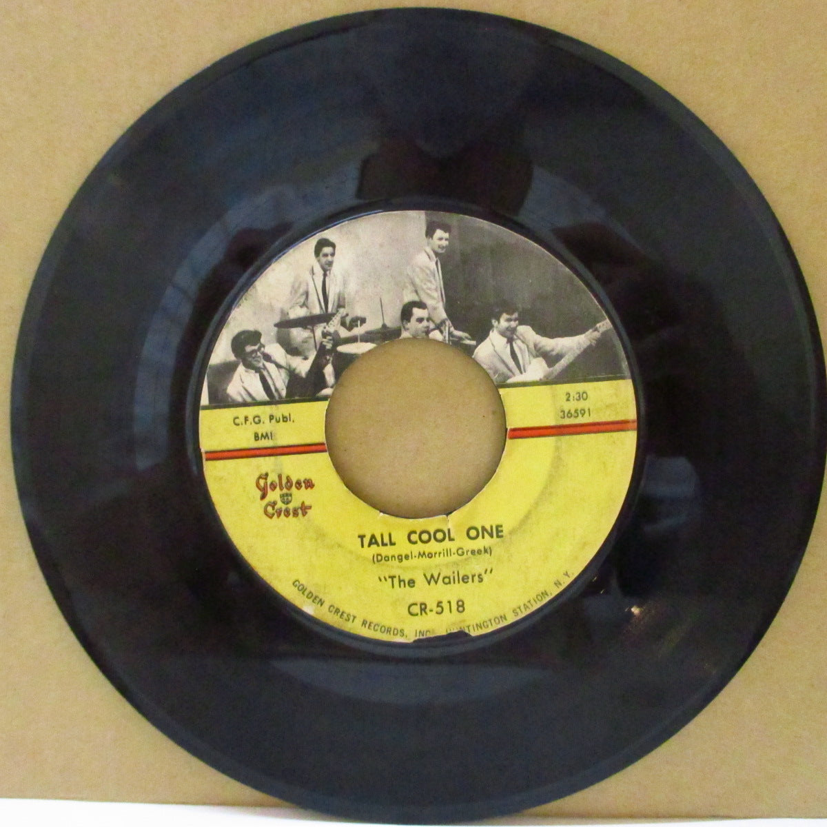 WAILERS, THE (ザ・ウェイラーズ) - Tall Cool One / Road-Runner (US '59 オリジナル「バンド写真&黄色ラベ ver」 7インチ)両面ガレージ・ロッキン・インスト名曲!