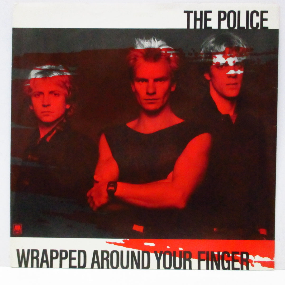 POLICE, THE (ザ ・ポリス) - Wrapped Around Your Finger (UK オリジナル「フラットセンター」7"/光沢ソフト紙「赤ジャケ」)