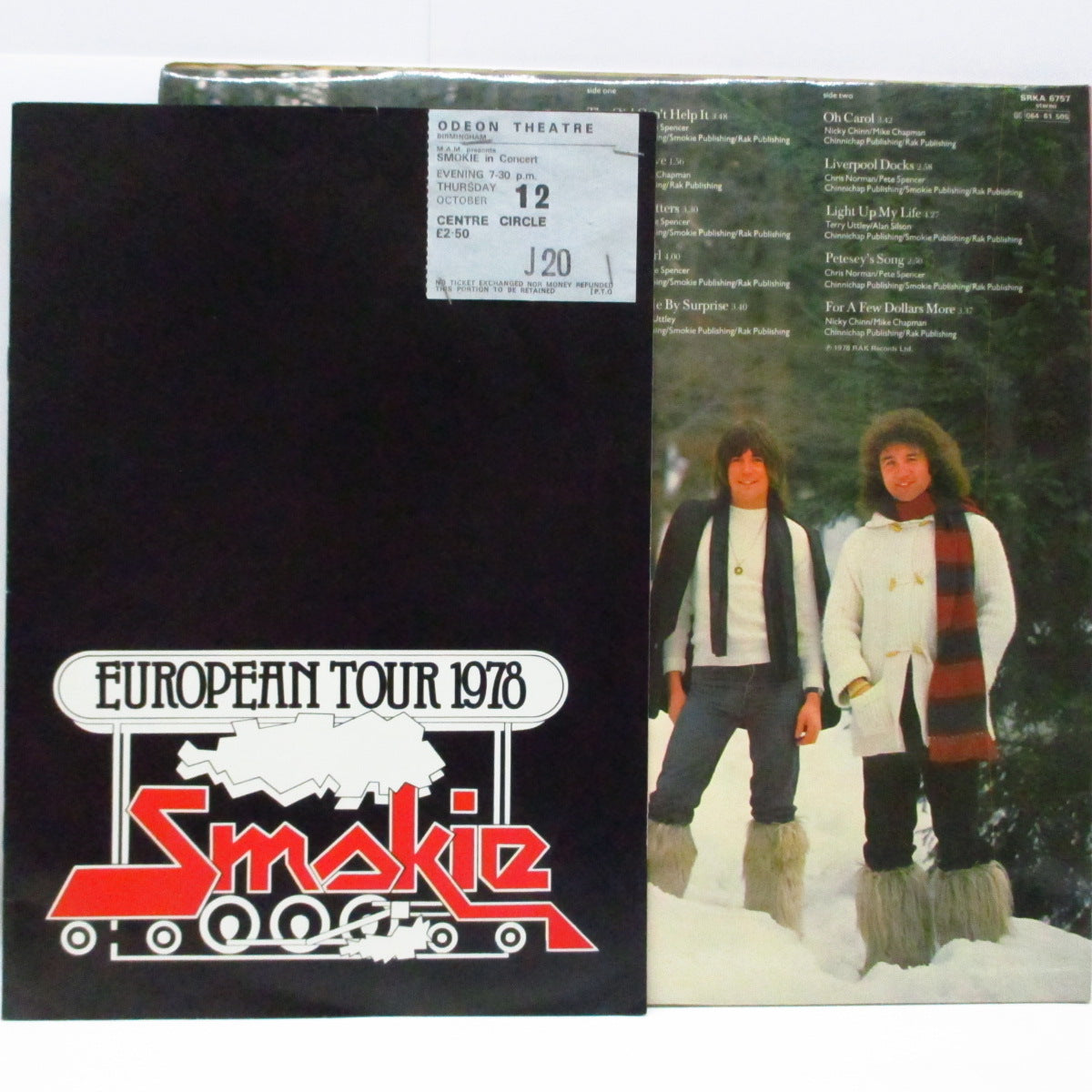 SMOKIE (スモーキー) - The Montreux Album (UK オリジナル LP/全面コーティング有り見開ジャケ) 「ヨーロピアンツアー 1978」のパンフ&チケットの半券付 !