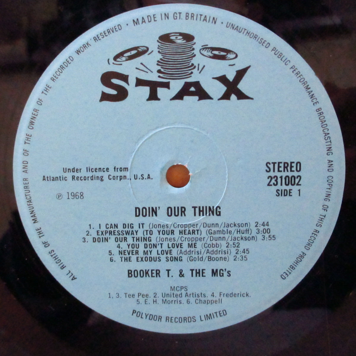 BOOKER T. & THE MG’S (ブッカーT & ザ・MG'S) - Doin' Our Thing (UK '68 オリジナル・ステレオ LP/表面コーティング・ジャケ) 英独自「黒人女性」写真ジャケ!盤は近年稀な美品