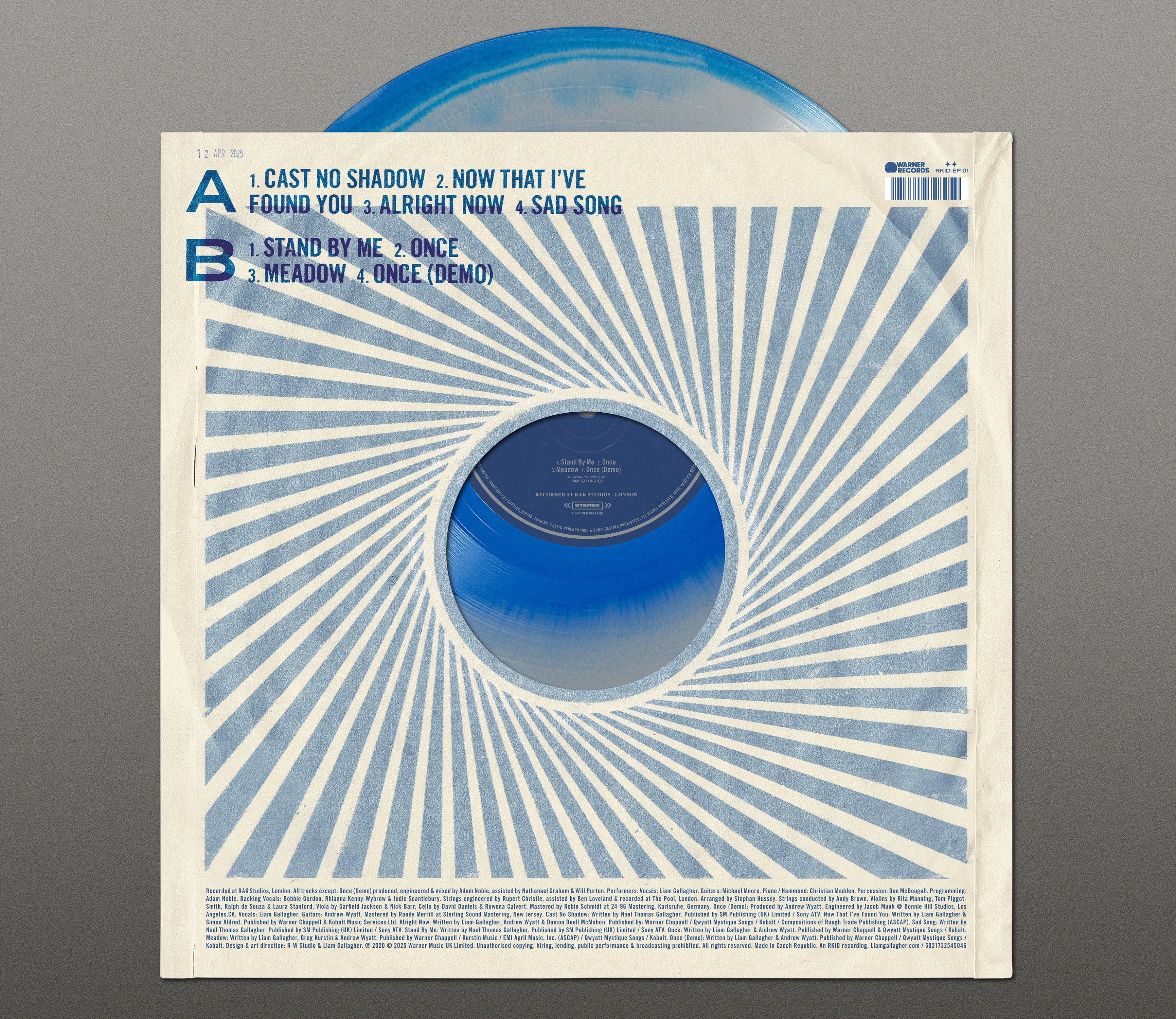 LIAM GALLAGHER (リアム・ギャラガー) - Acoustic Sessions (UK RSD 2025 「2,000枚限定シルヴァー&ブルーヴァイナル」 LP/NEW) アコースティック・セッションEP