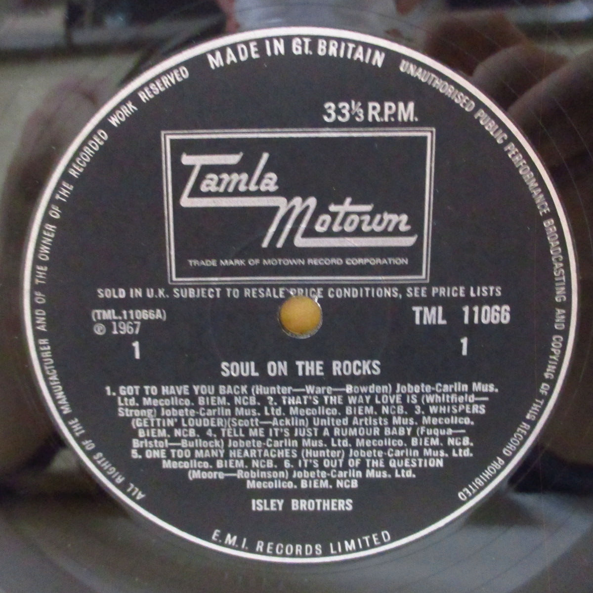ISLEY BROTHERS (アイズレー・ブラザーズ) - Soul On The Rocks (UK '68 オリジナル・モノラル LP/表面コーティング折り返しジャケ)